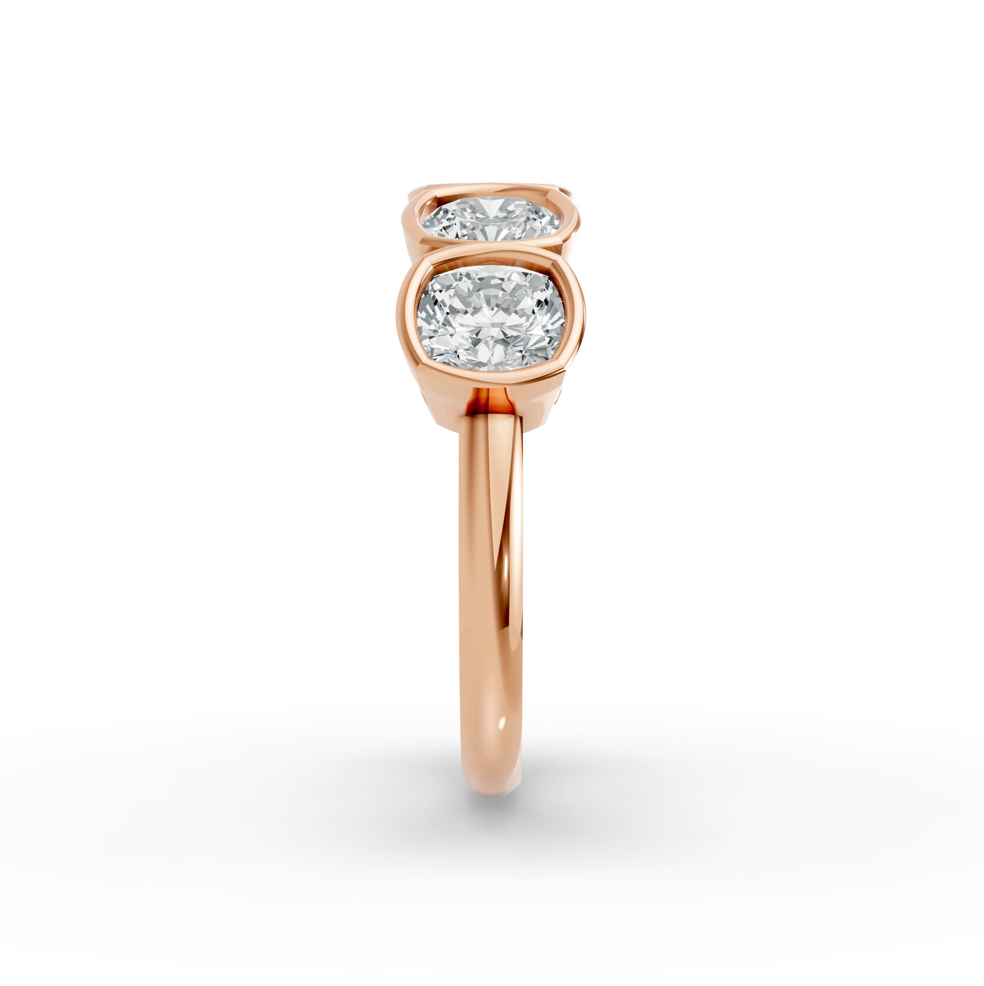 Cushion Shape Diamond Anniversary Band in Gold