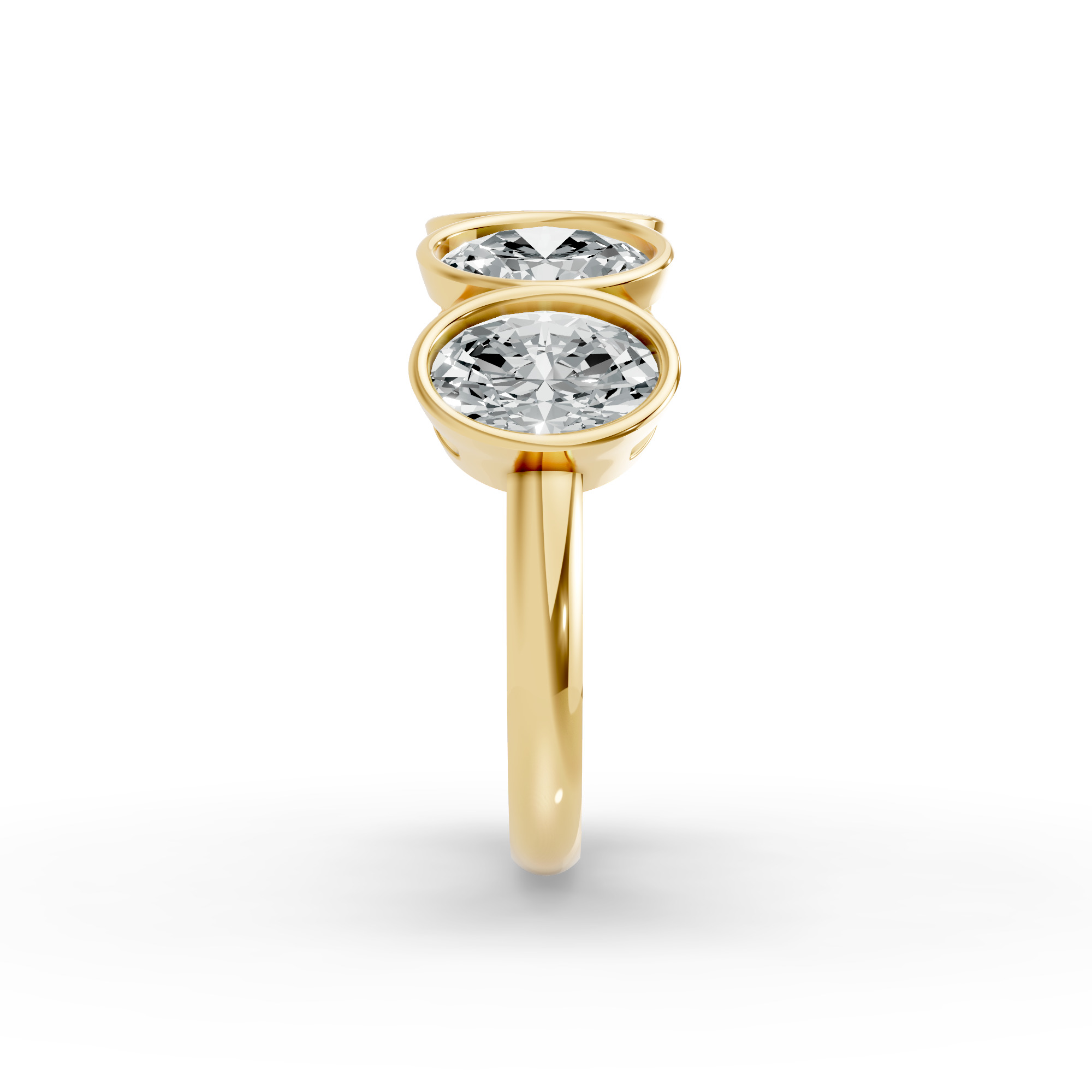 Oval Shape Diamond Anniversary Band in Gold
