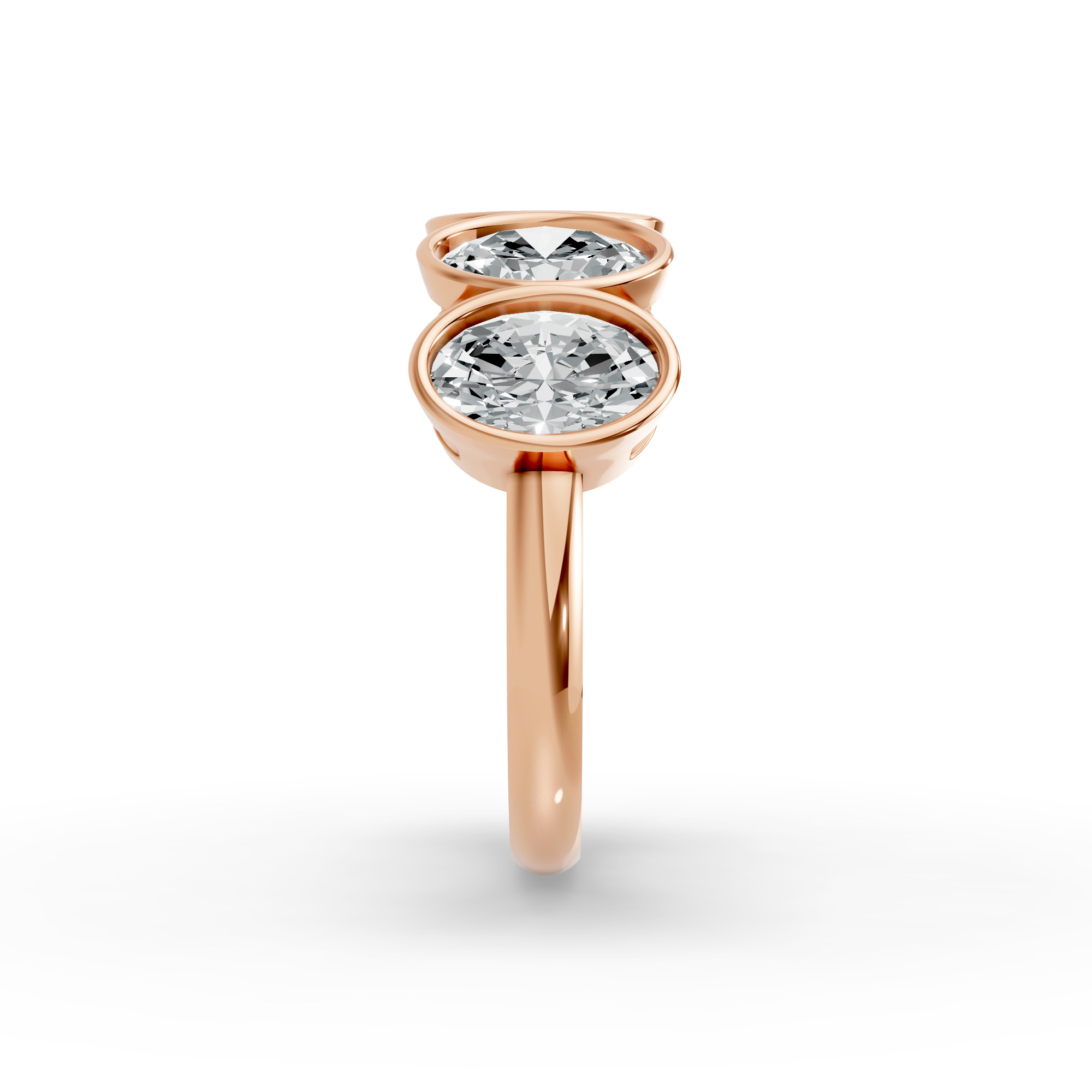 Oval Shape Diamond Anniversary Band in Gold
