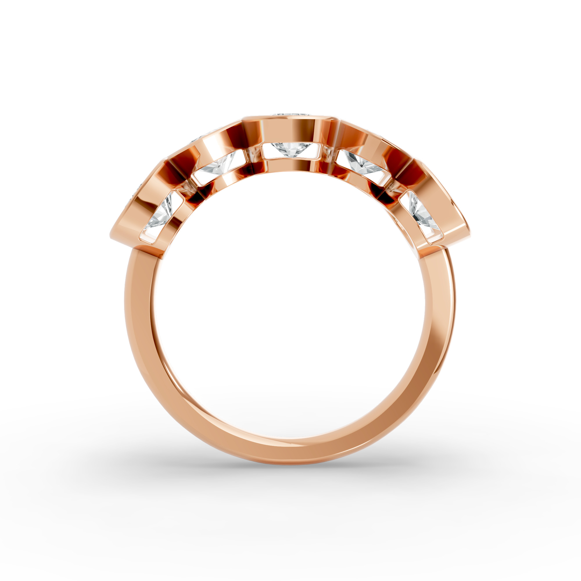 Pear Shape Diamond Anniversary Band in Gold