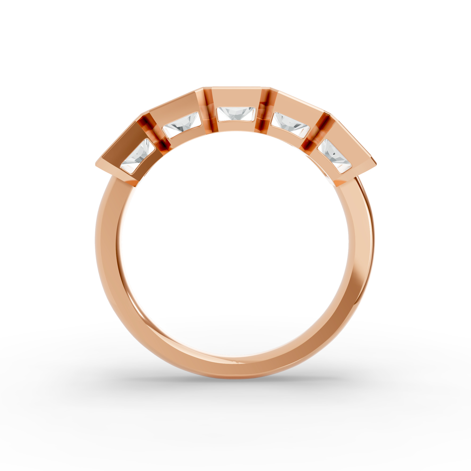 Radiant Shape Diamond Anniversary Band in Gold