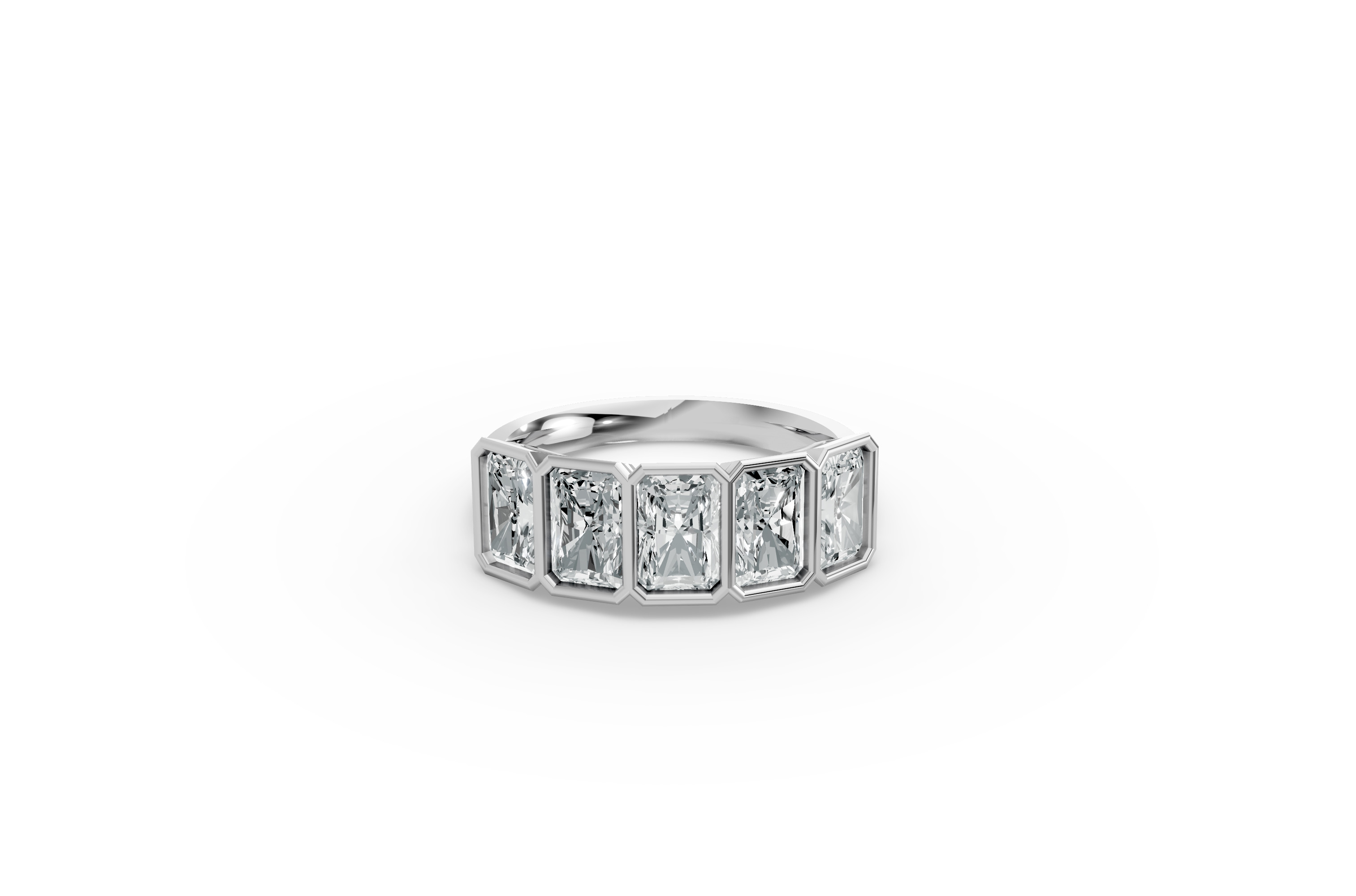 Radiant Shape Diamond Anniversary Band in Gold
