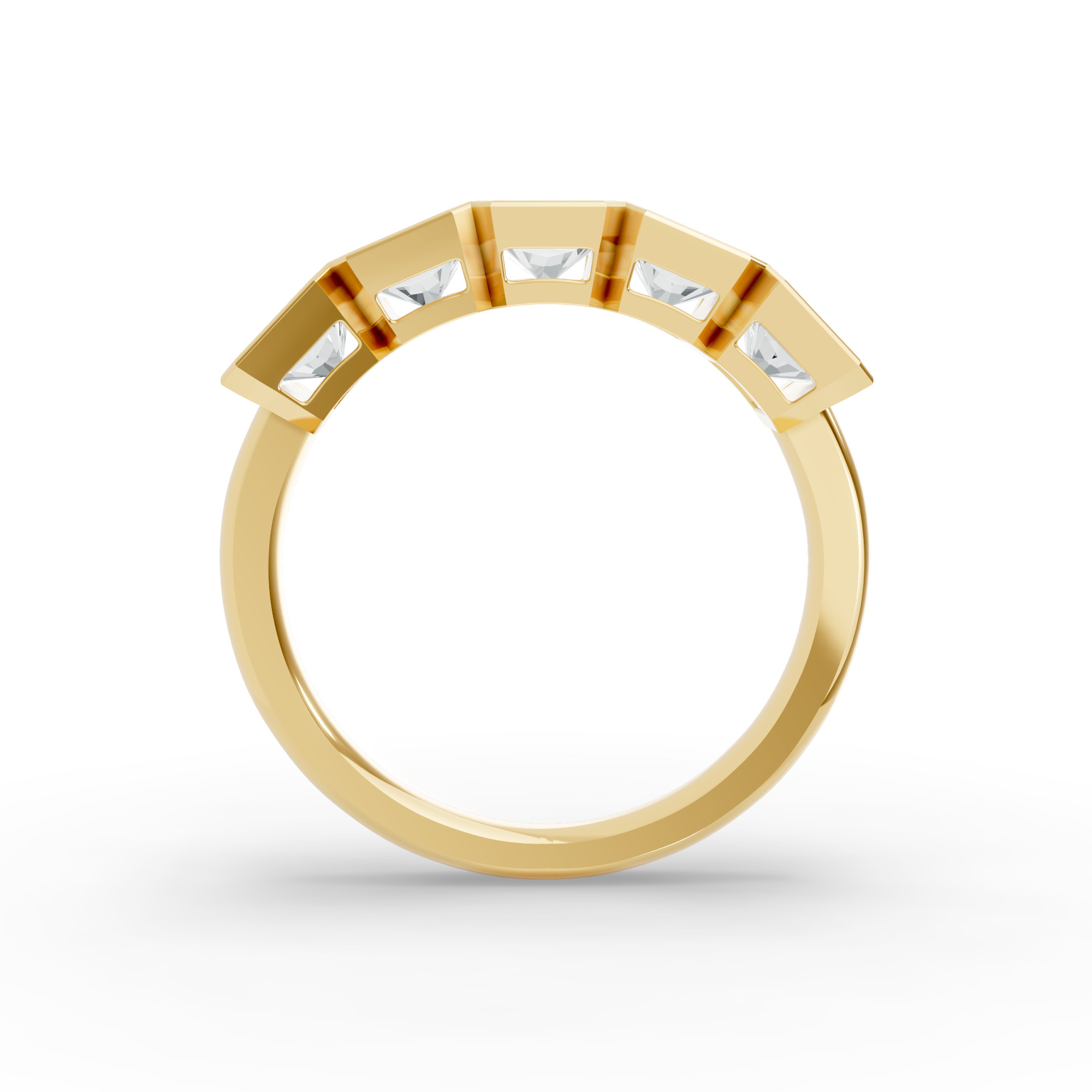 Radiant Shape Diamond Anniversary Band in Gold