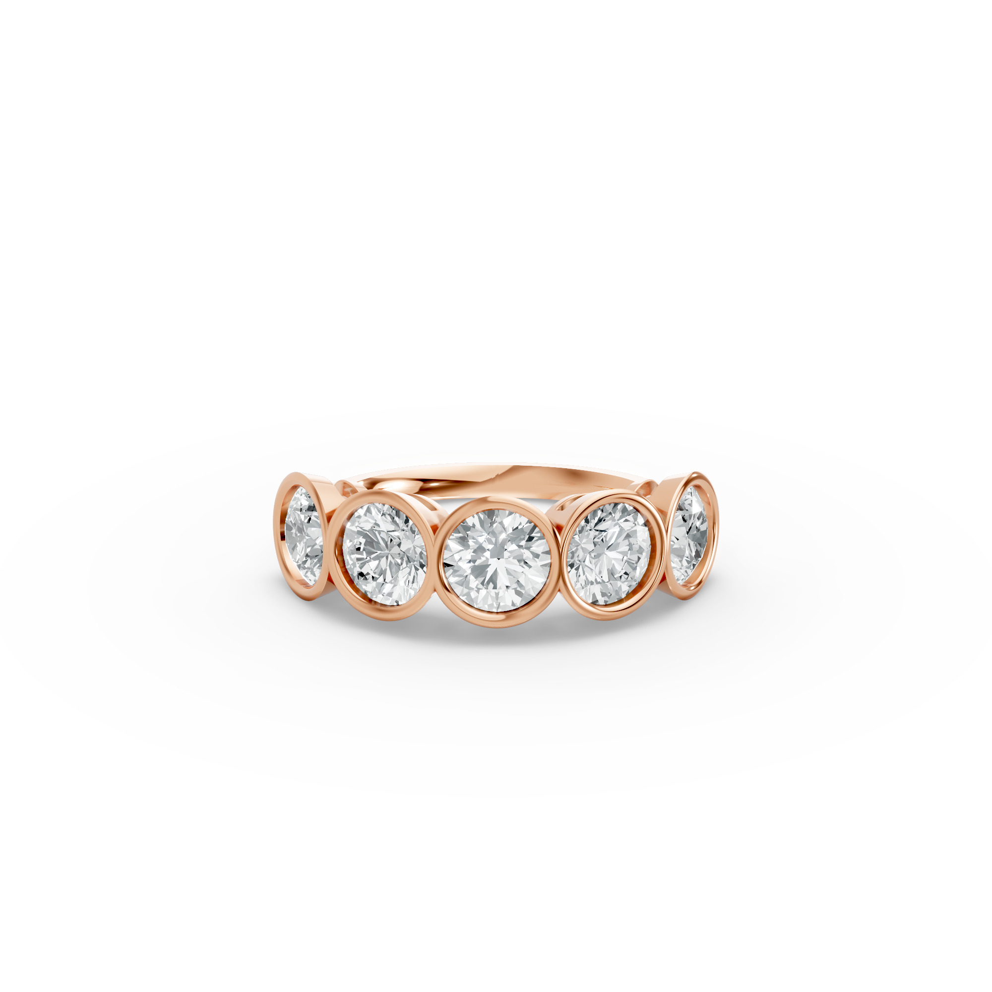 Round Shape Diamond Anniversary Band in Gold