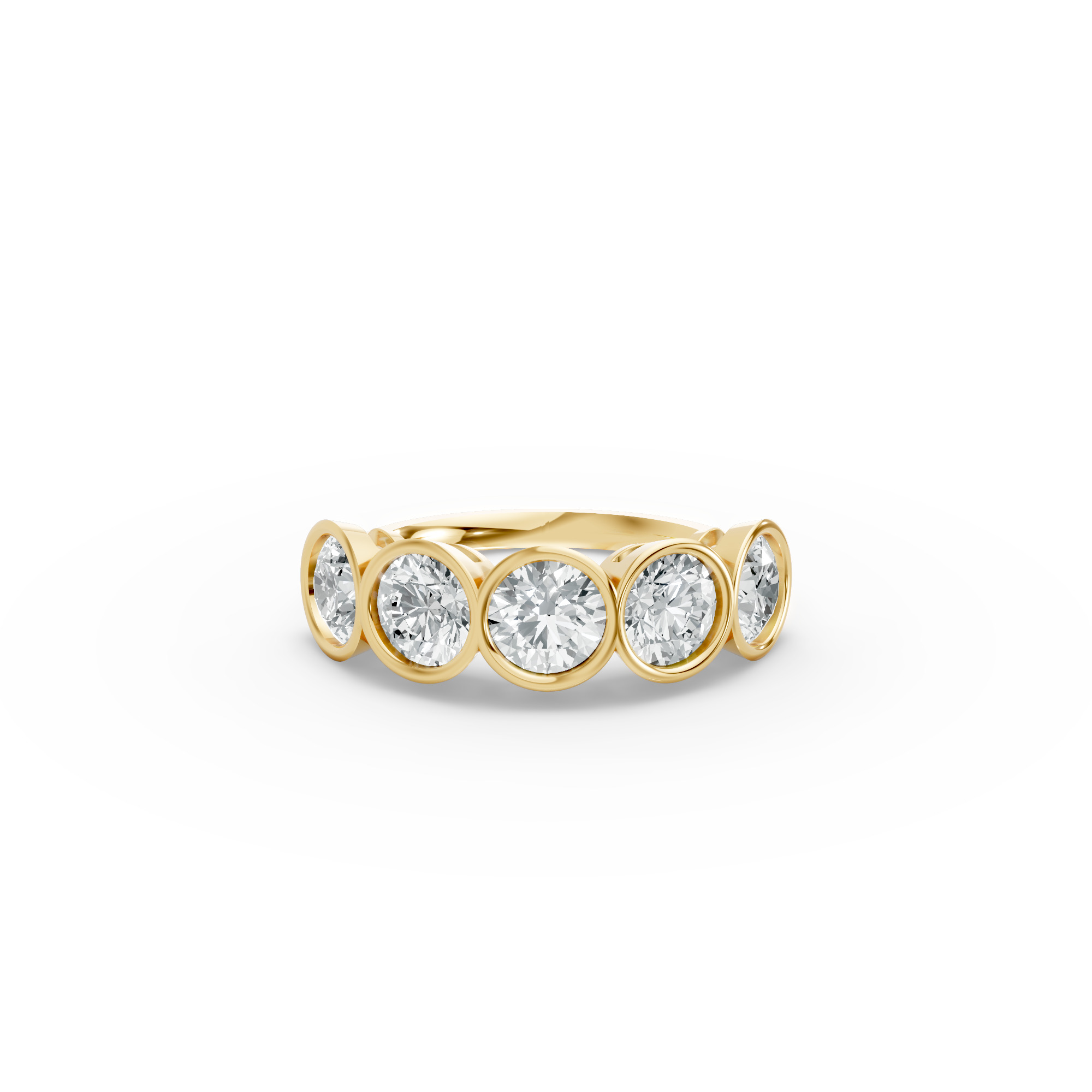 Round Shape Diamond Anniversary Band in Gold