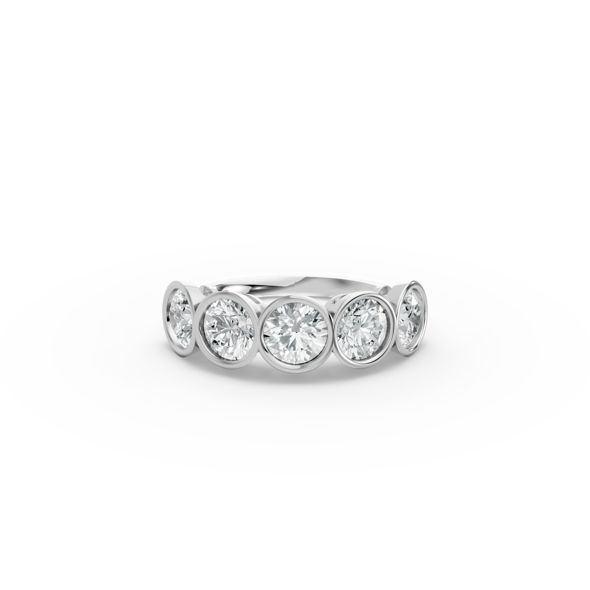 Round Shape Diamond Anniversary Band in Gold