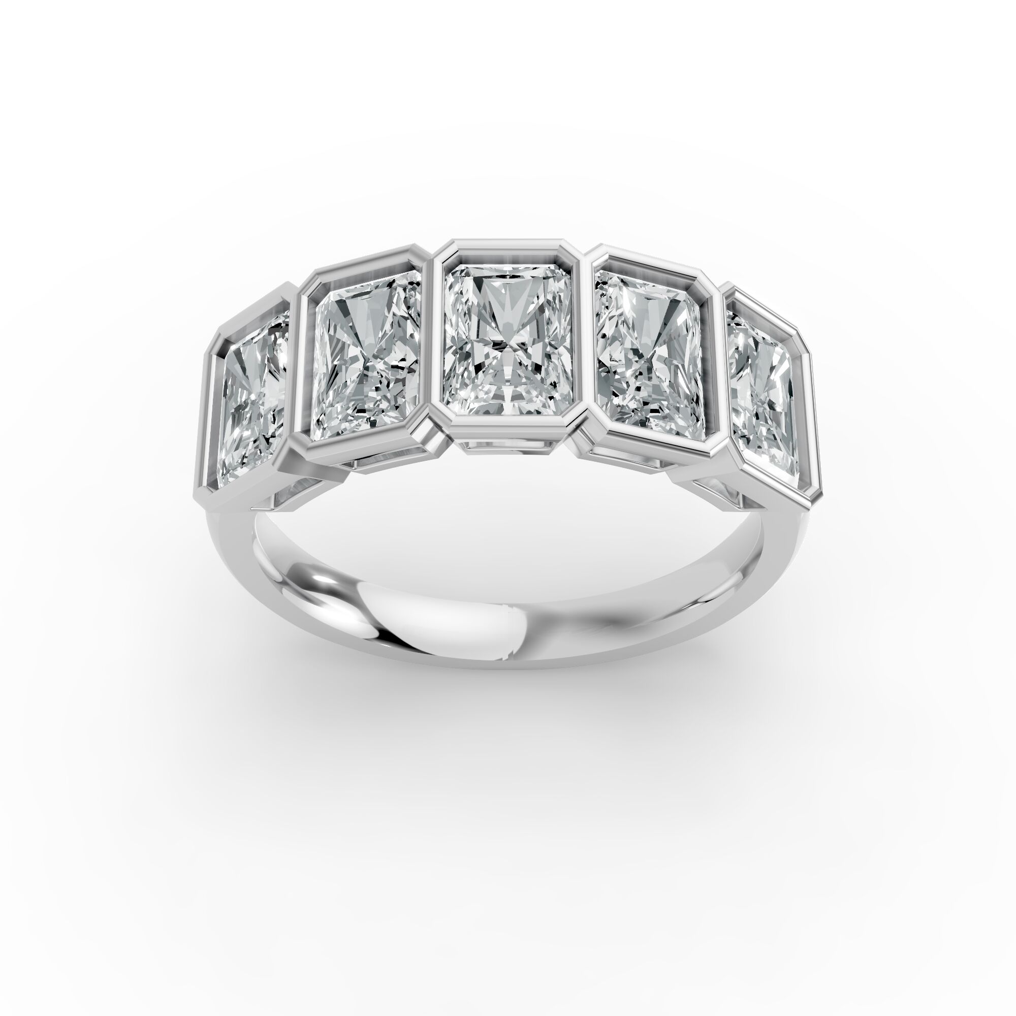 Radiant Shape Diamond Anniversary Band in Gold