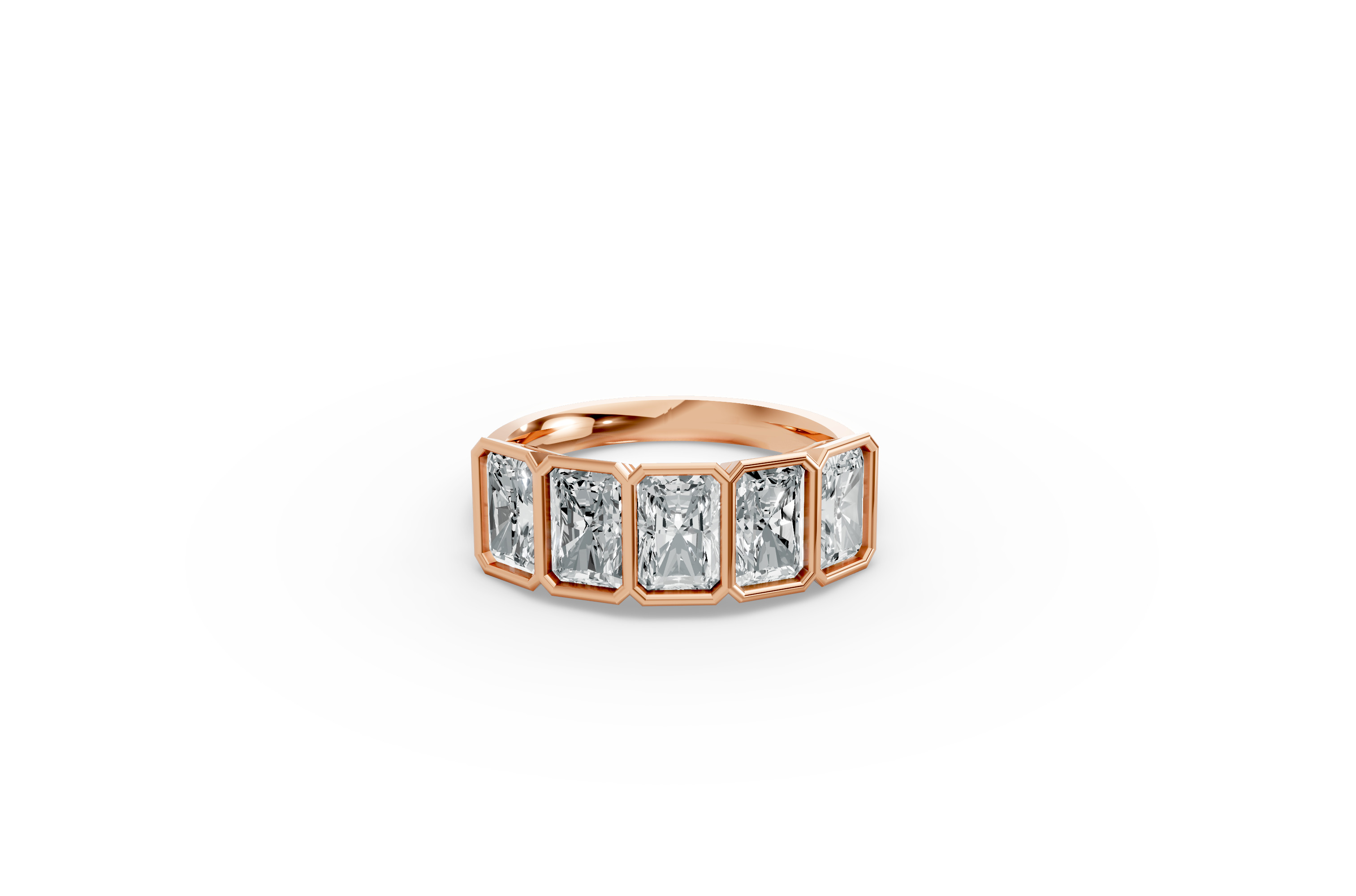Radiant Shape Diamond Anniversary Band in Gold