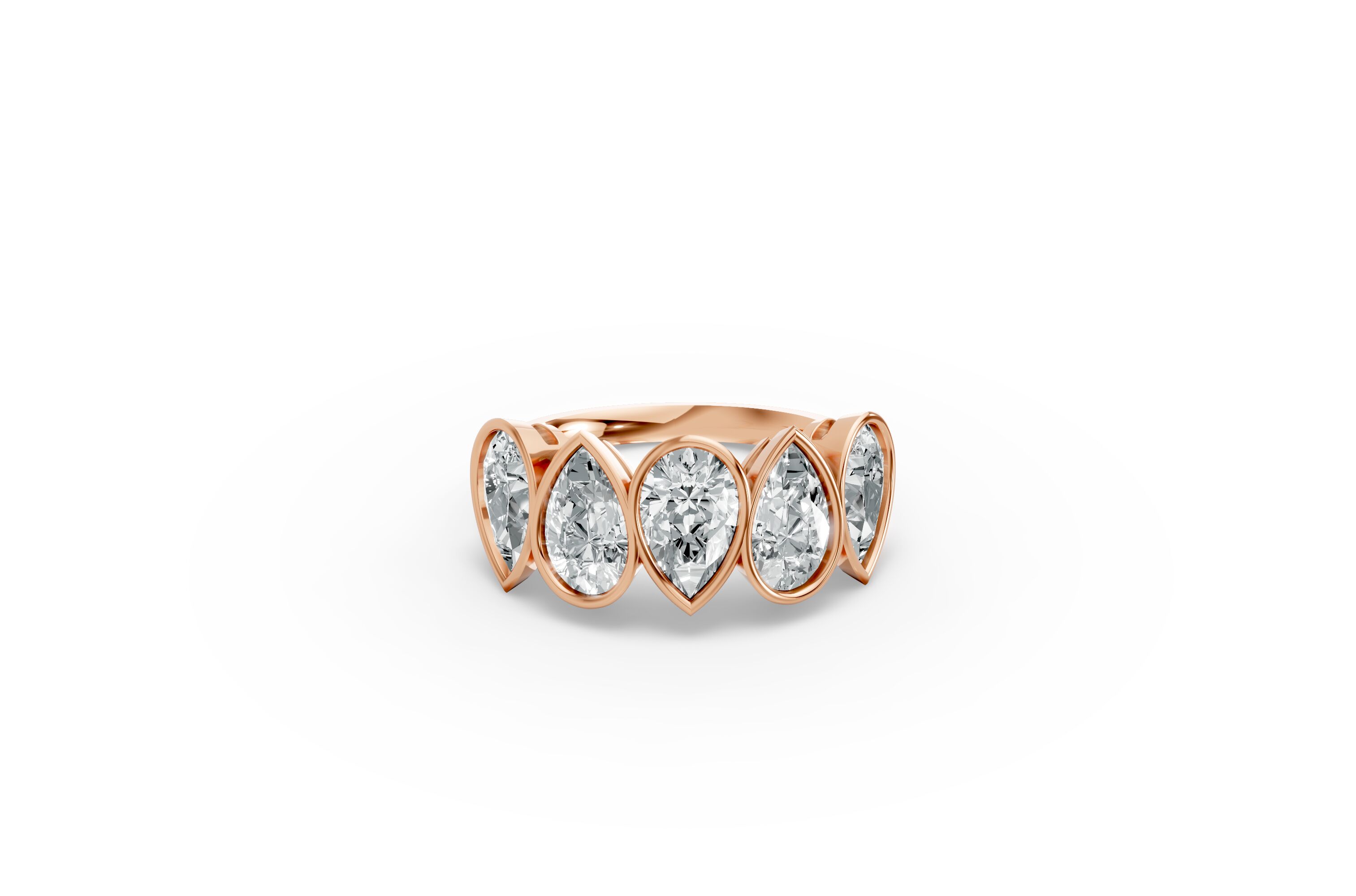 Pear Shape Diamond Anniversary Band in Gold