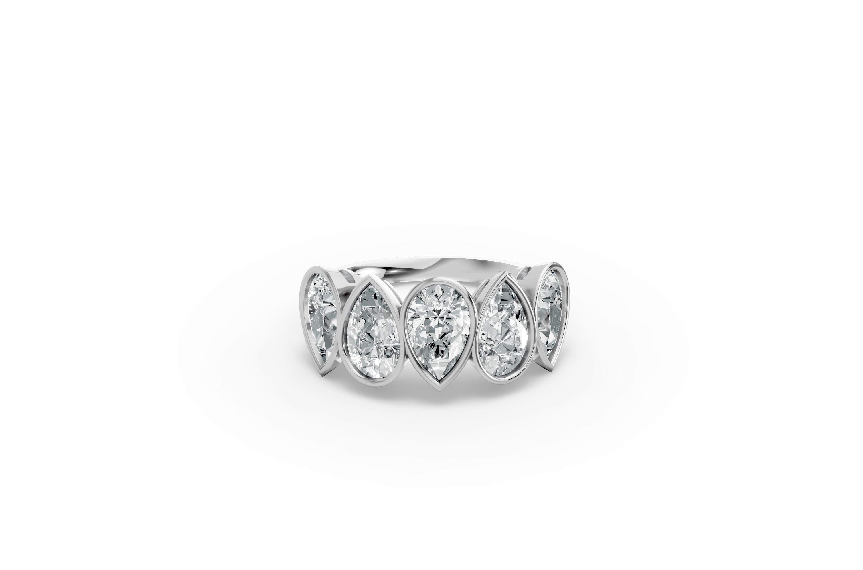 Pear Shape Diamond Anniversary Band in Gold