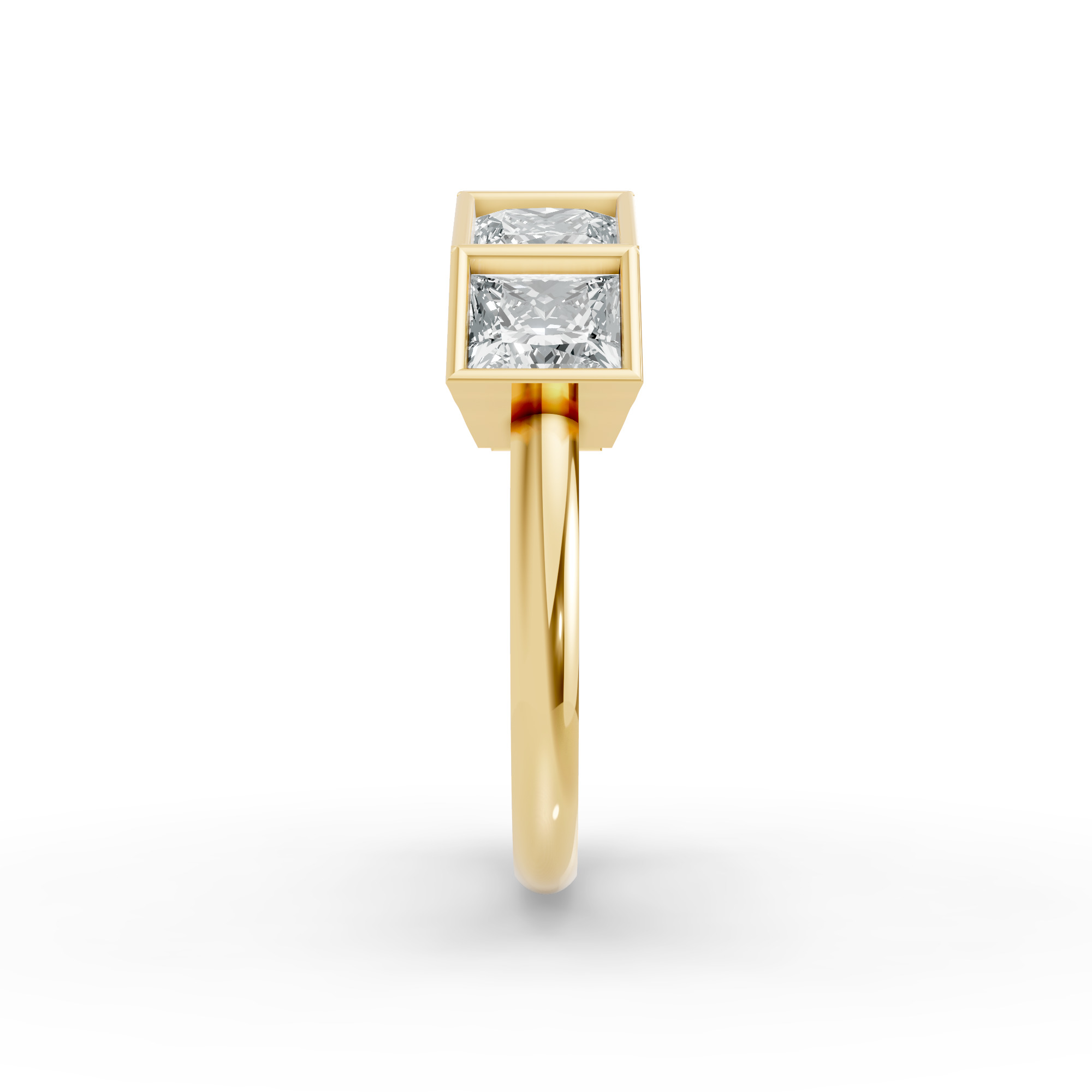 Princess Shape Diamond Anniversary Band in Gold