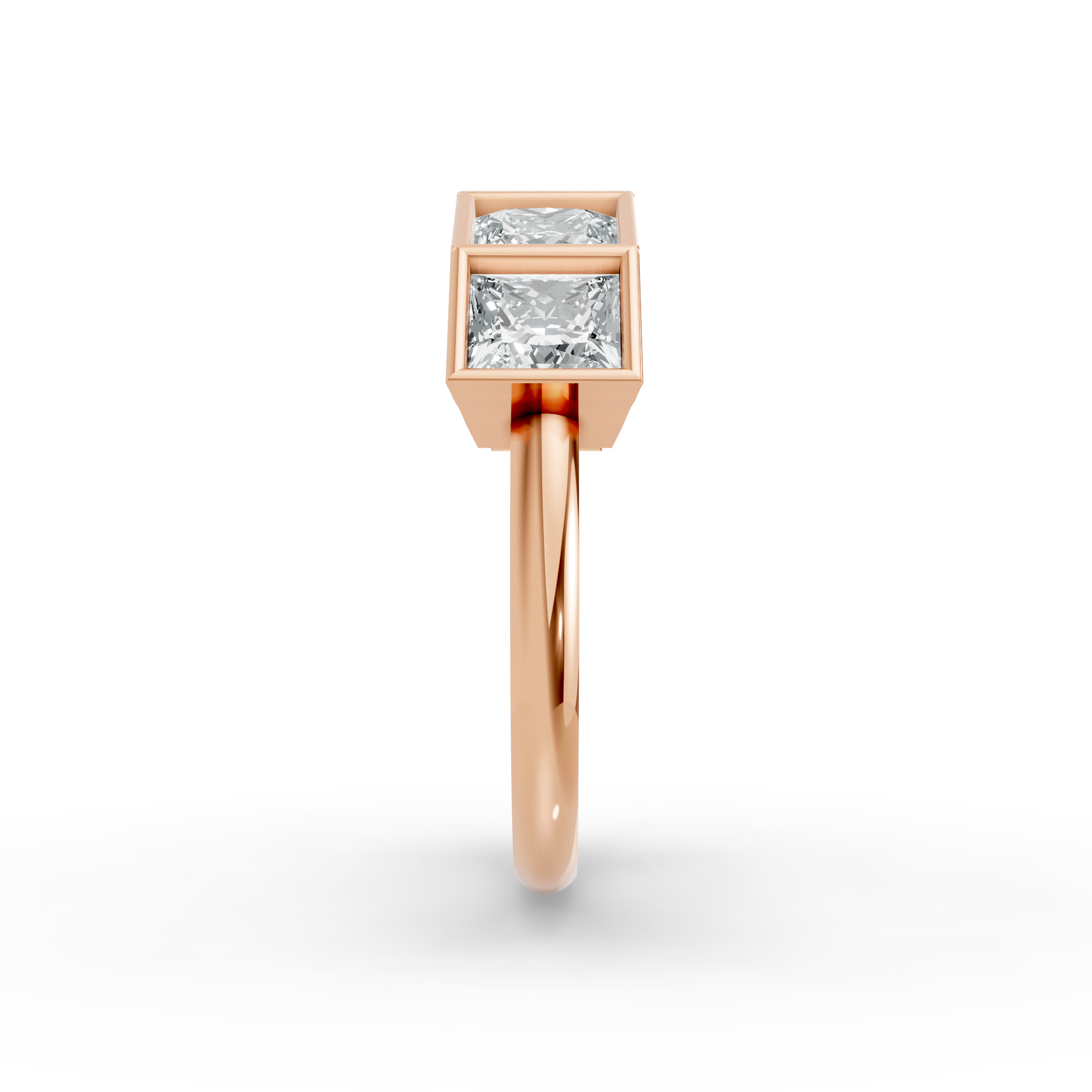 Princess Shape Diamond Anniversary Band in Gold