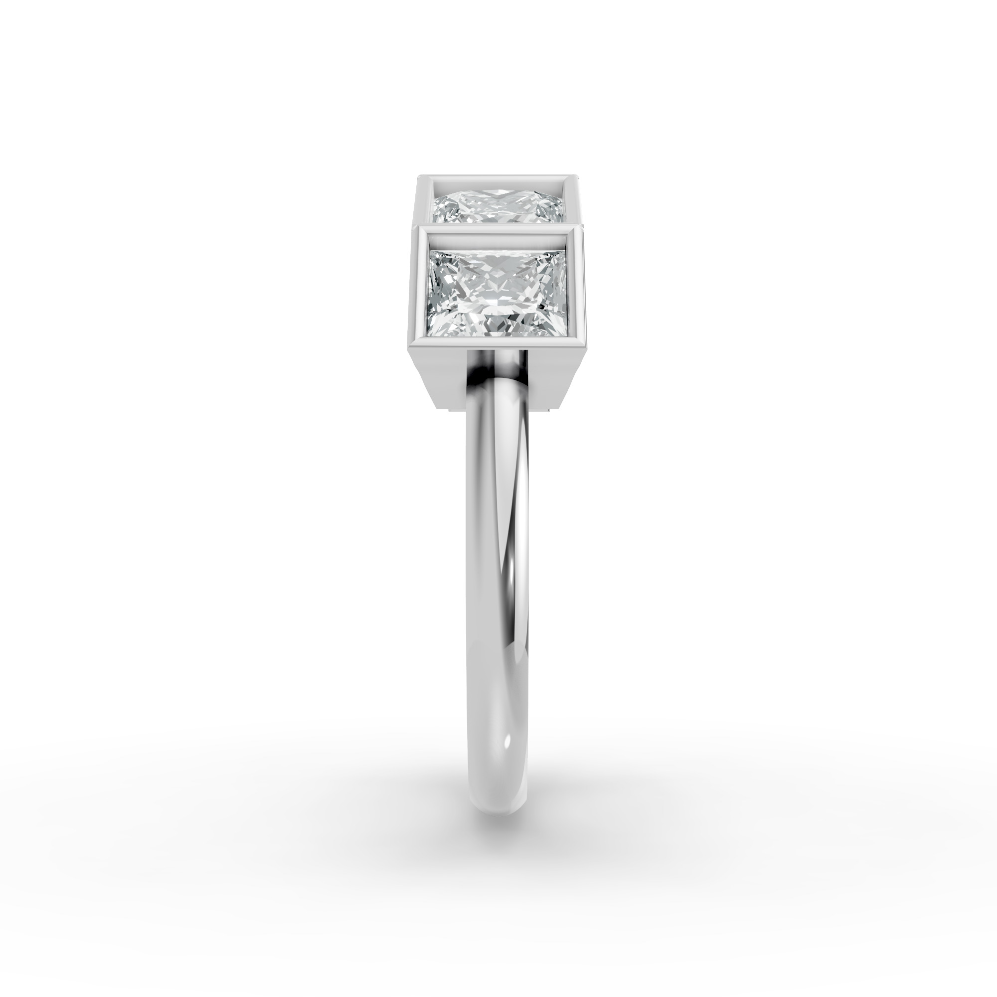 Princess Shape Diamond Anniversary Band in Gold