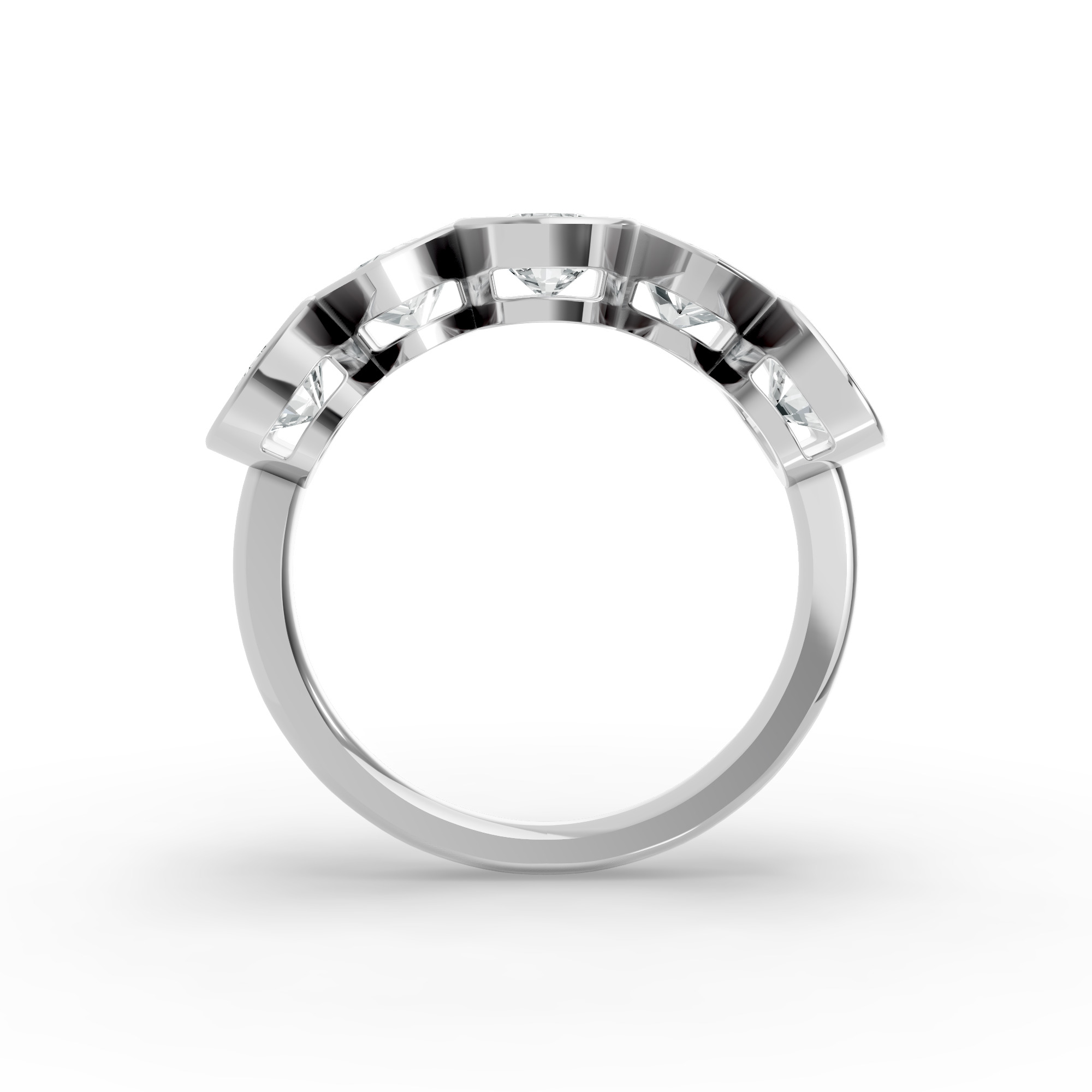 Pear Shape Diamond Anniversary Band in Gold