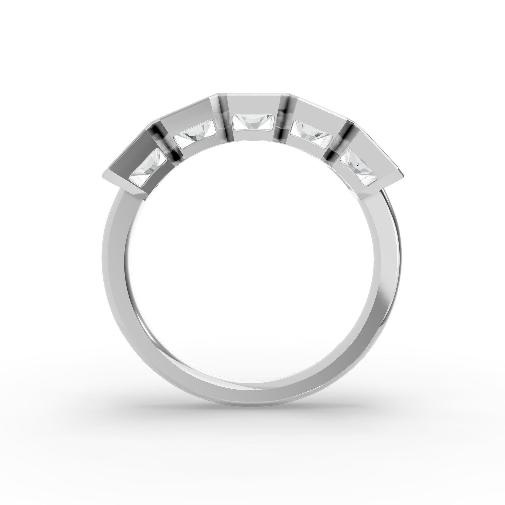 Radiant Shape Diamond Anniversary Band in Gold
