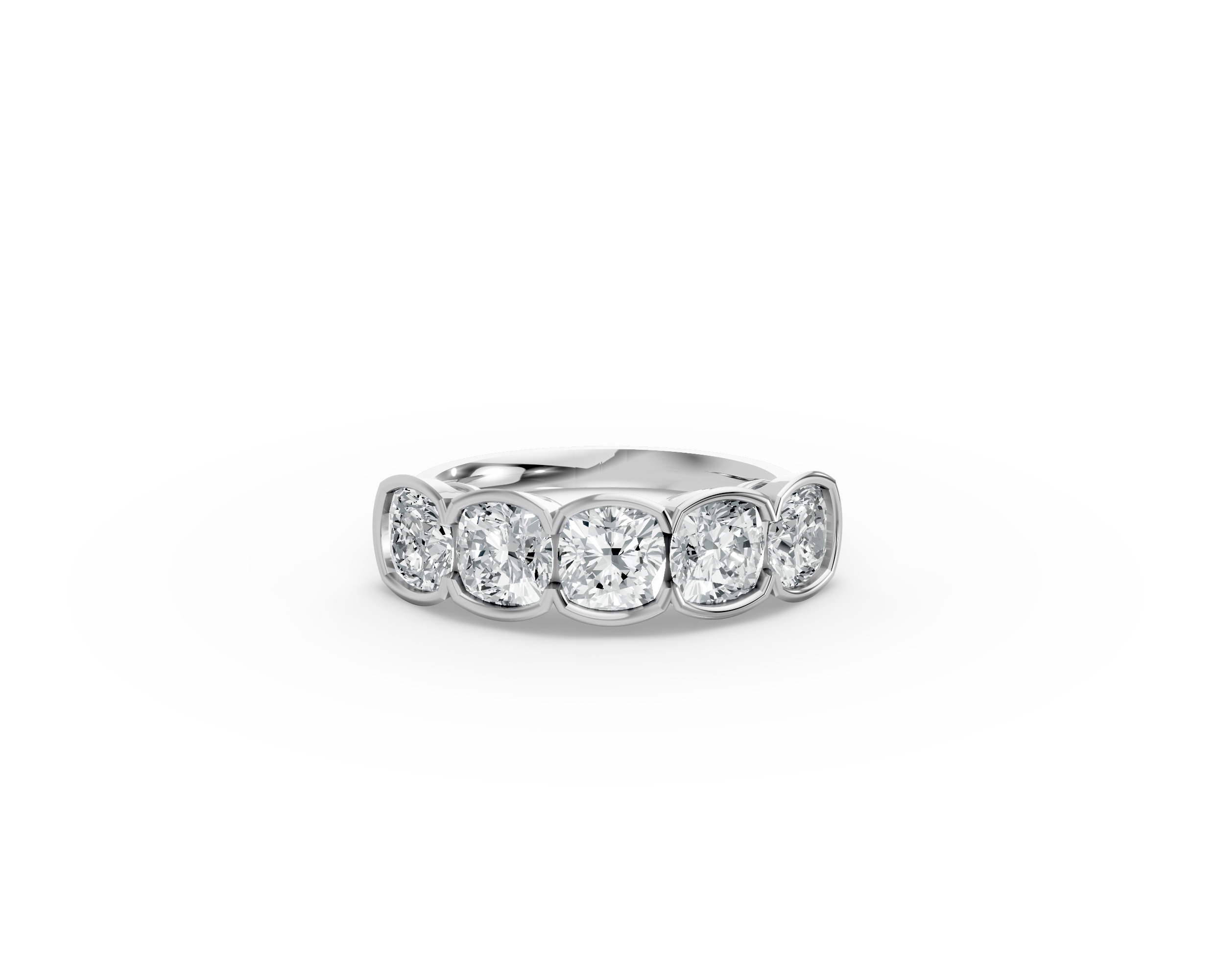 Cushion Shape Diamond Anniversary Band in Gold