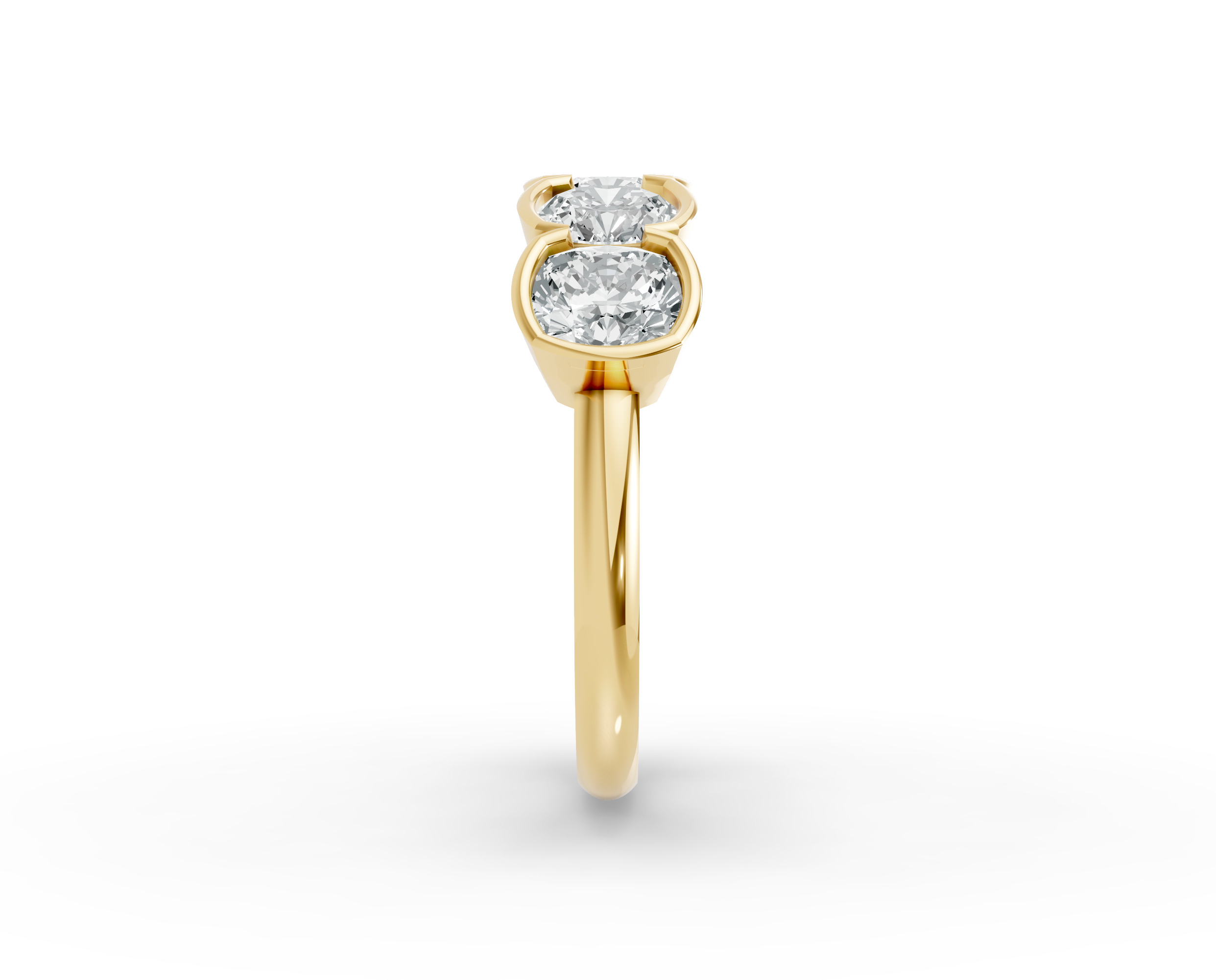 Cushion Shape Diamond Anniversary Band in Gold