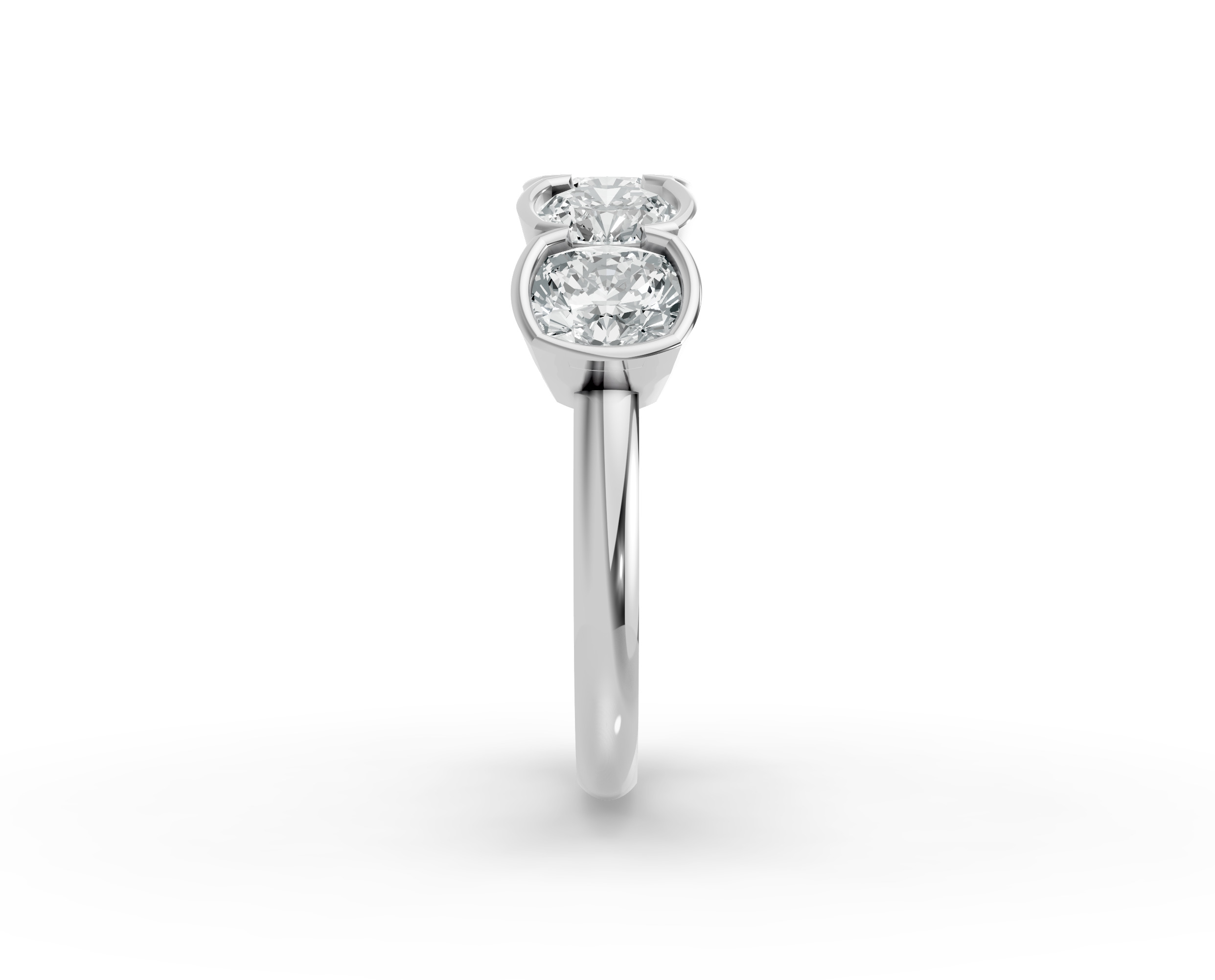 Cushion Shape Diamond Anniversary Band in Gold