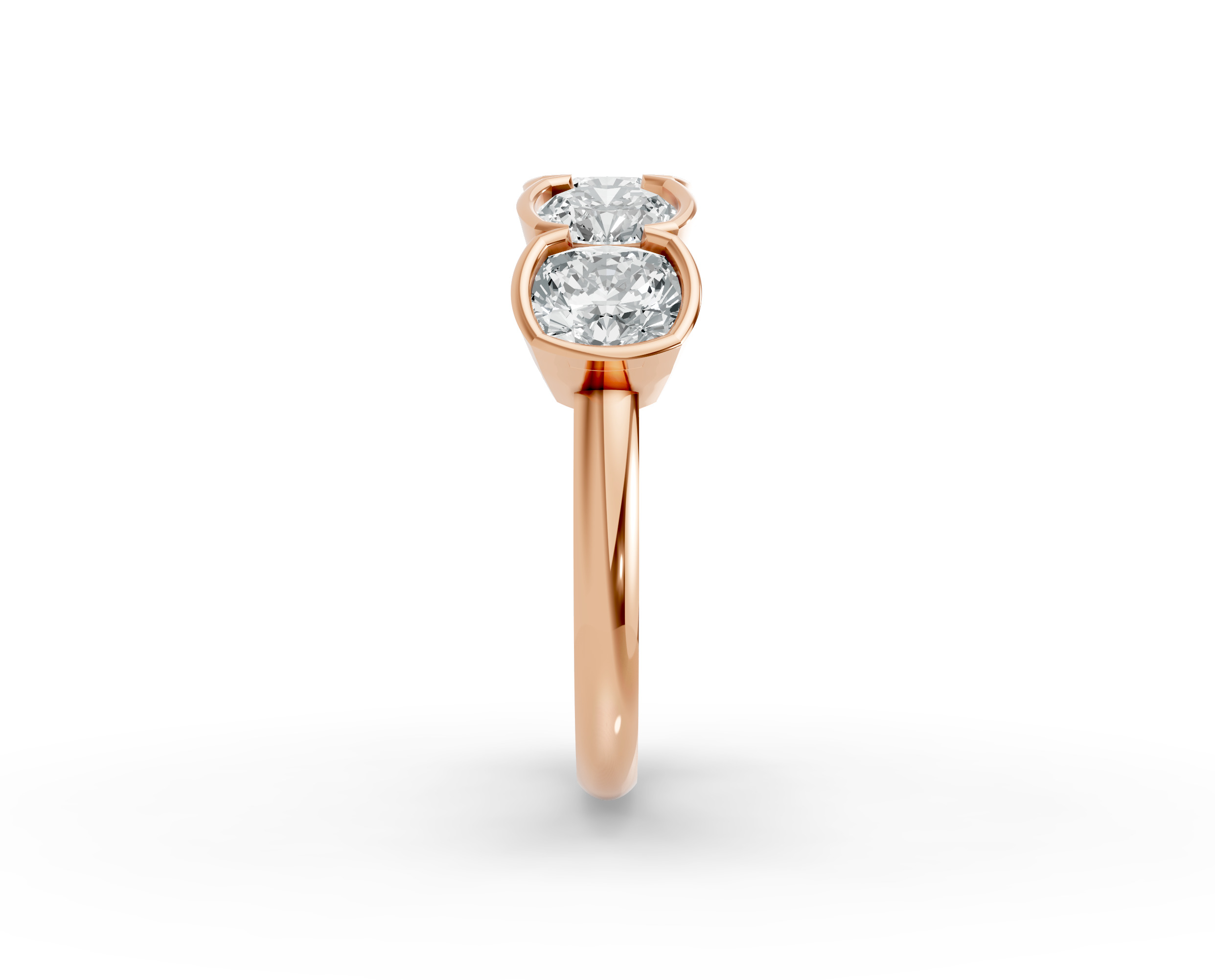 Cushion Shape Diamond Anniversary Band in Gold