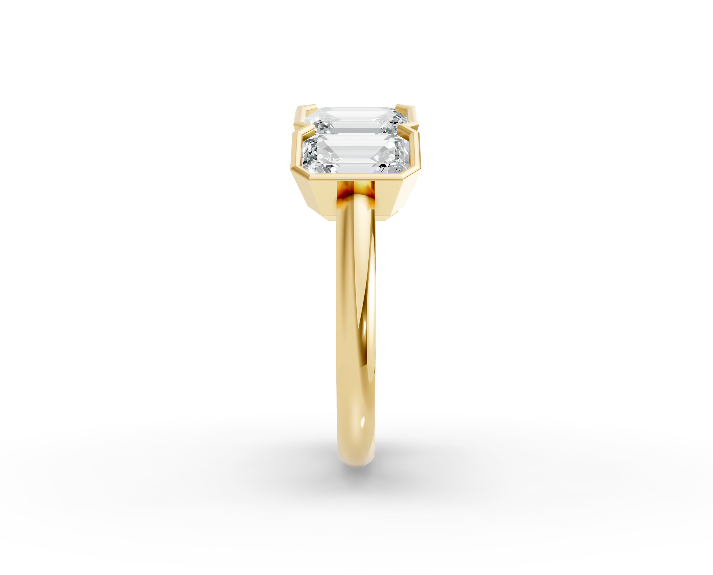 Emerald Shape Diamond Anniversary Band in Gold