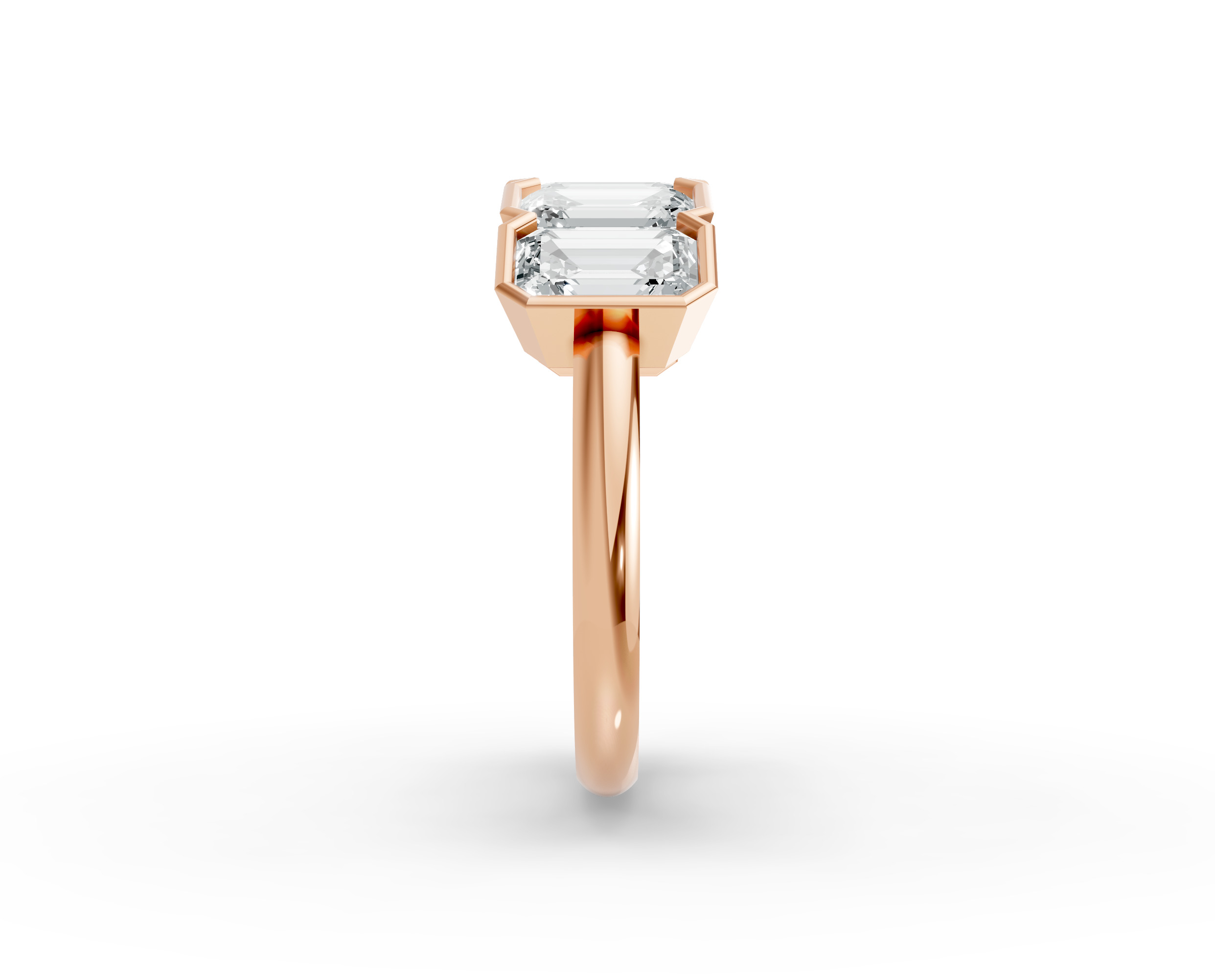 Emerald Shape Diamond Anniversary Band in Gold