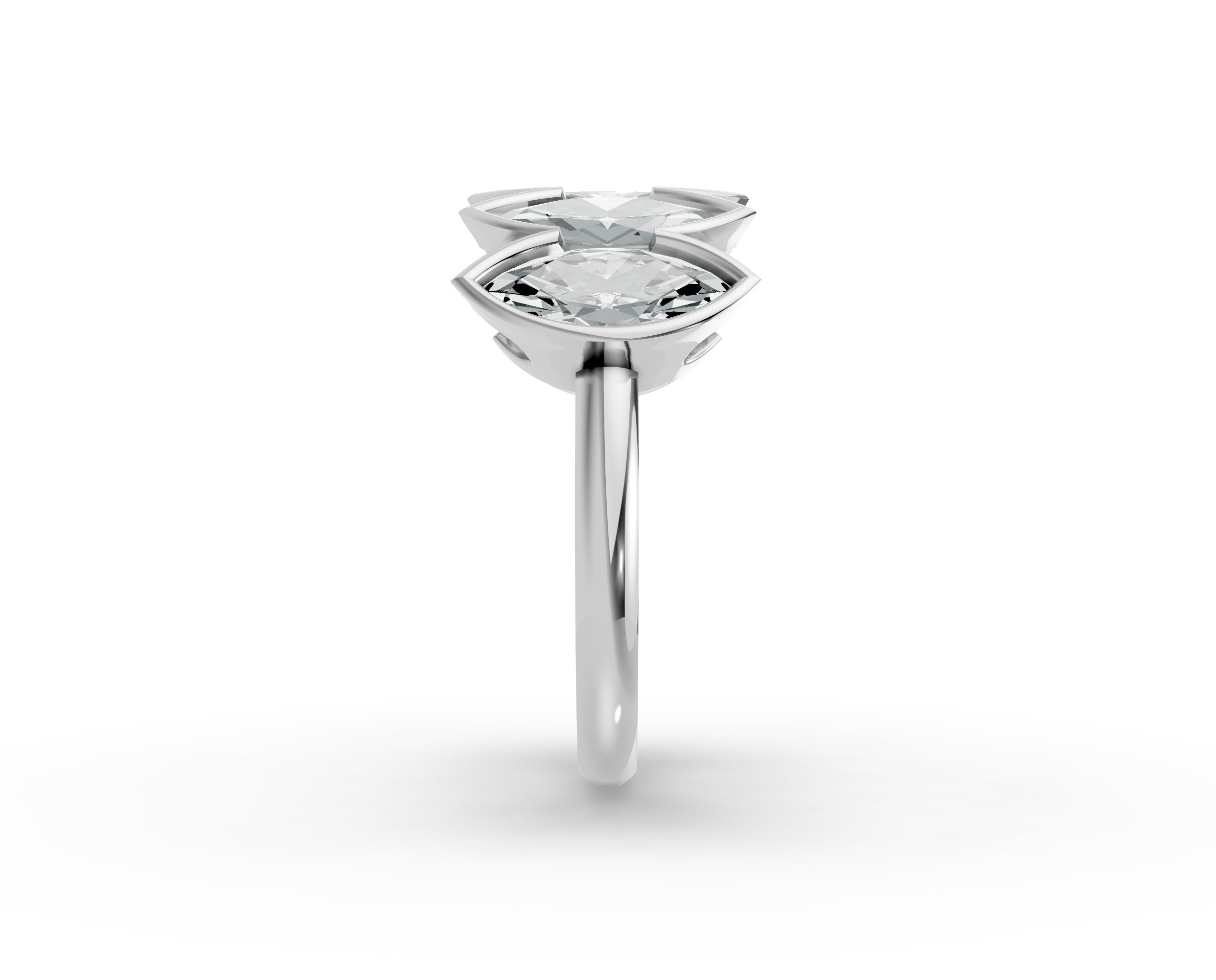 Marquise Shape Diamond Anniversary Band in Gold