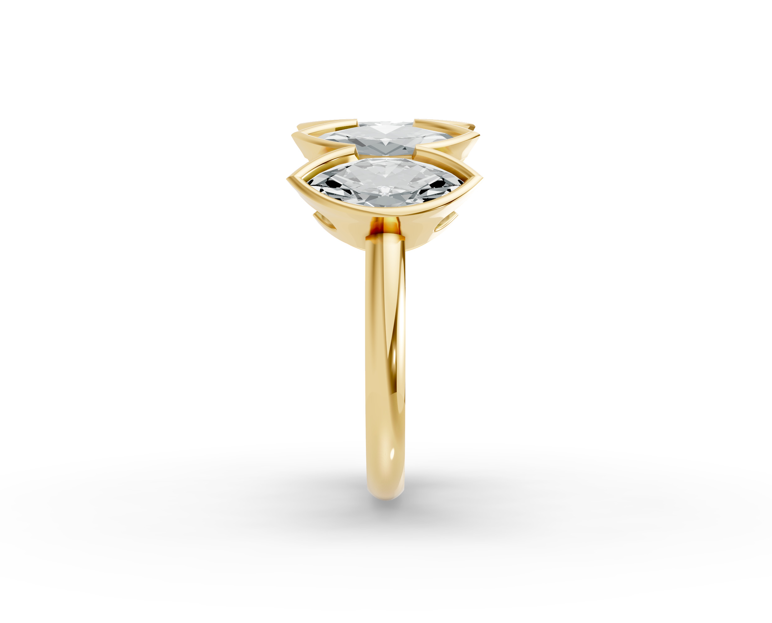 Marquise Shape Diamond Anniversary Band in Gold