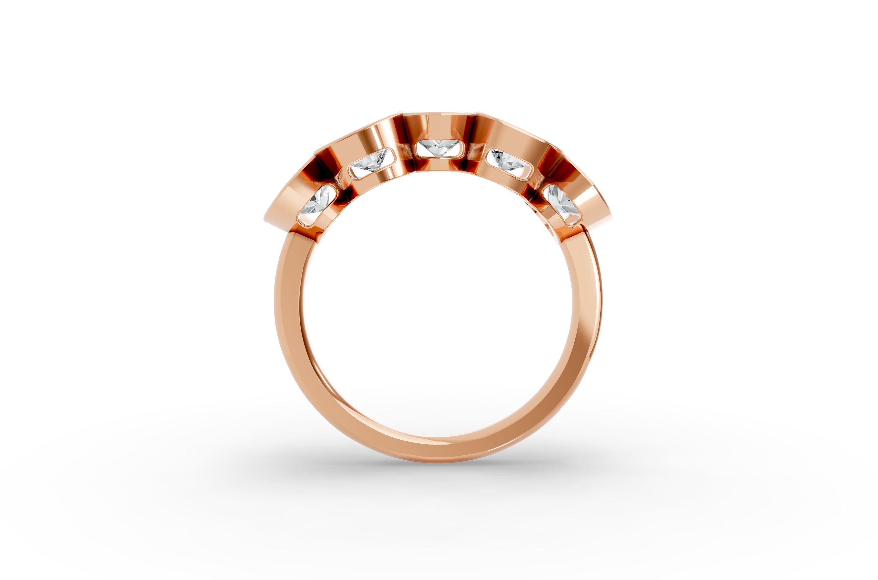 Pear Shape Diamond Anniversary Band in Gold