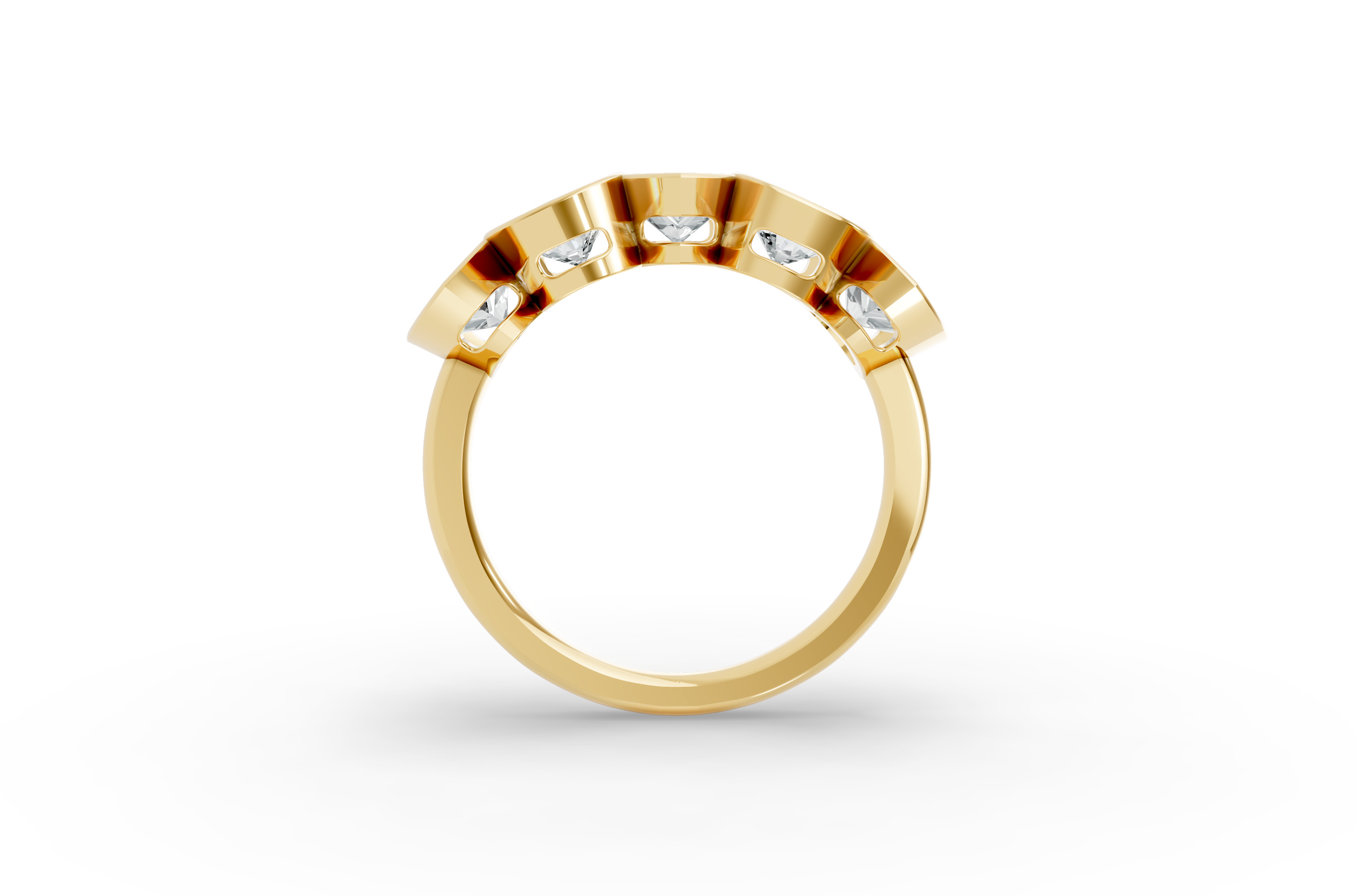 Pear Shape Diamond Anniversary Band in Gold