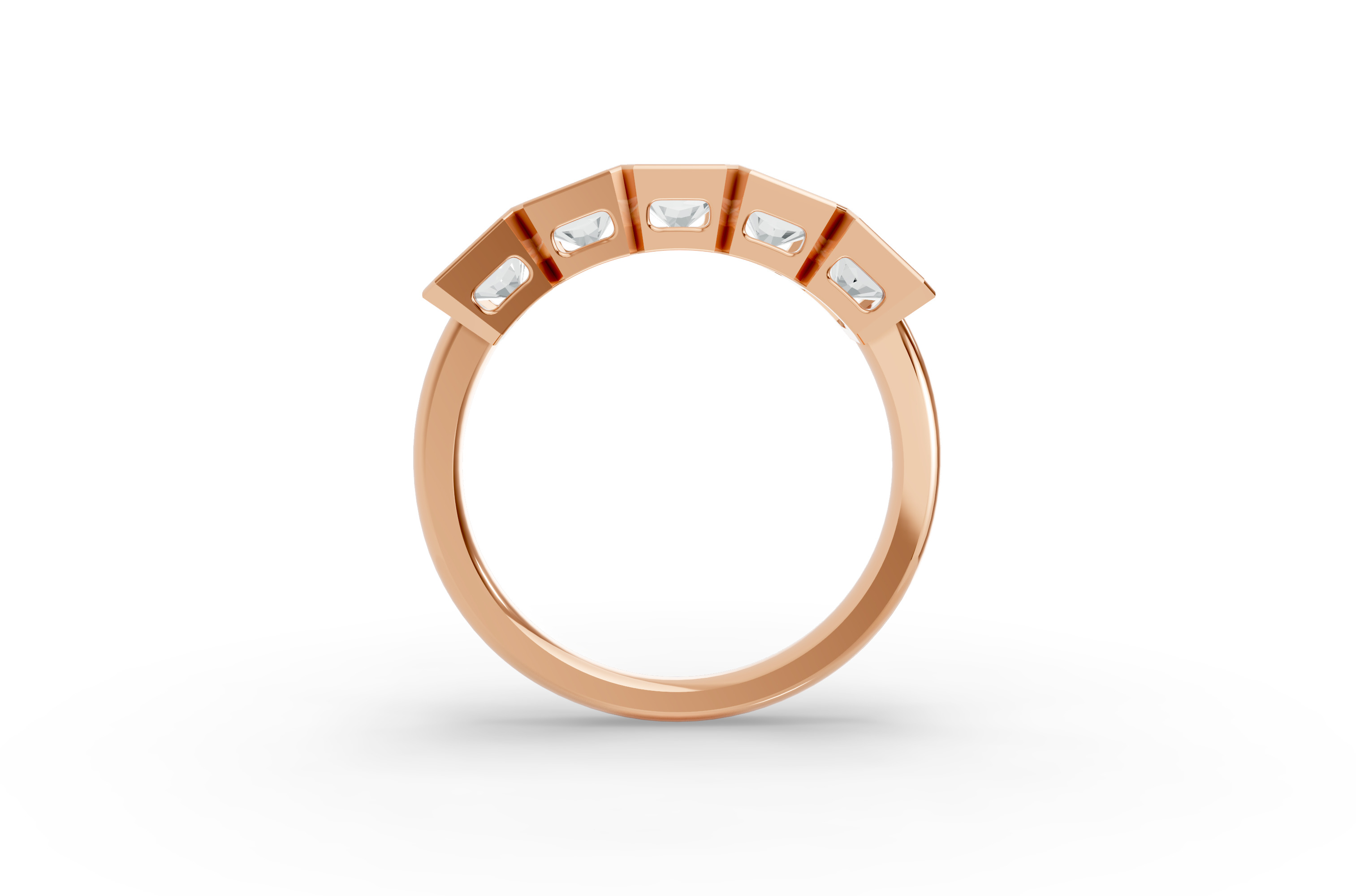Radiant Shape Diamond Anniversary Band in Gold