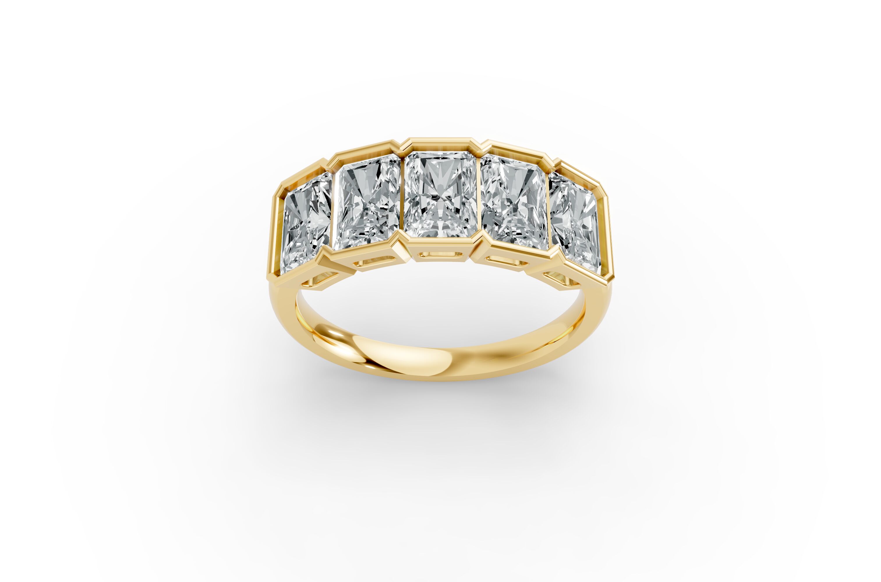 Radiant Shape Diamond Anniversary Band in Gold