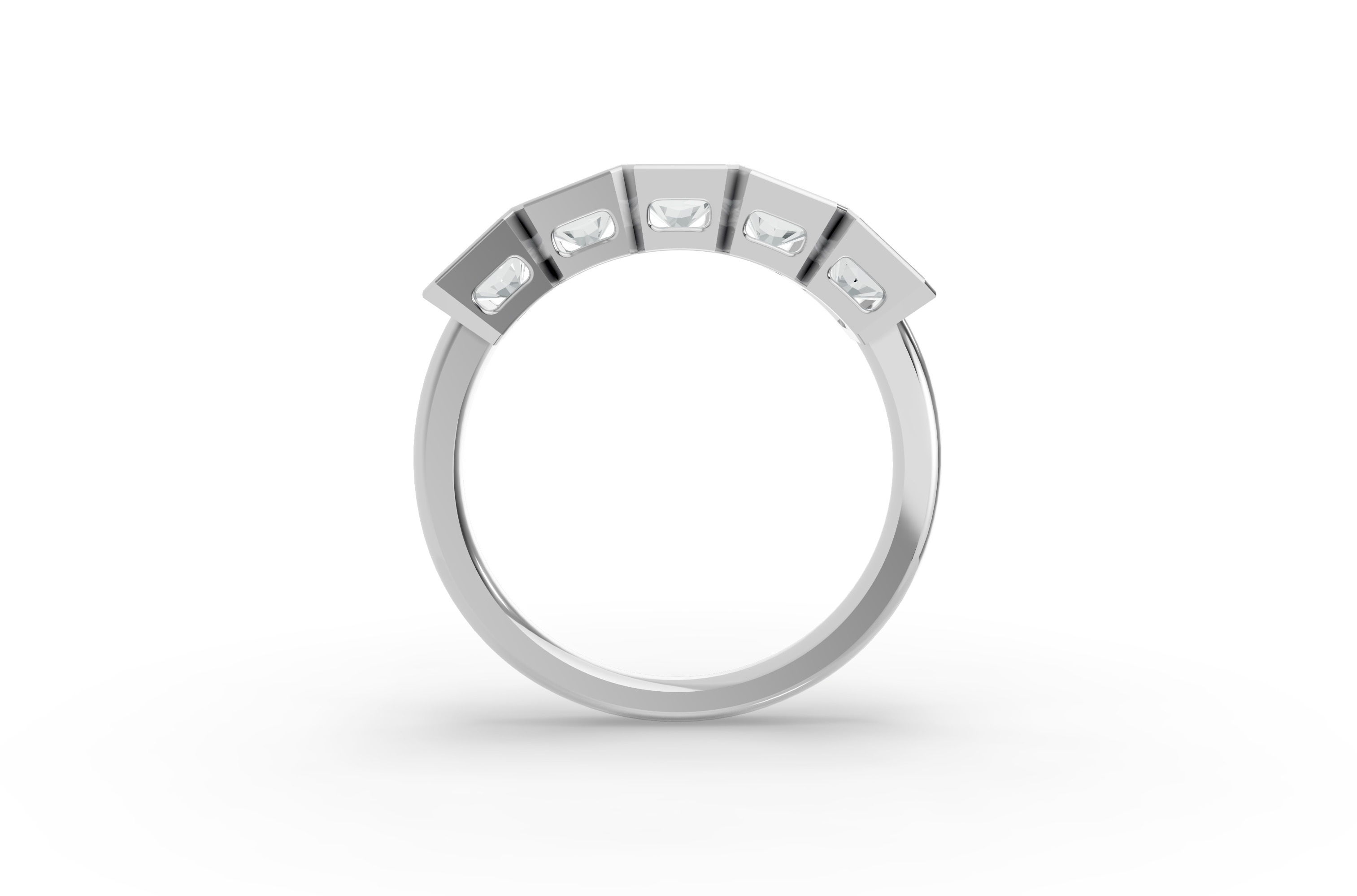 Radiant Shape Diamond Anniversary Band in Gold