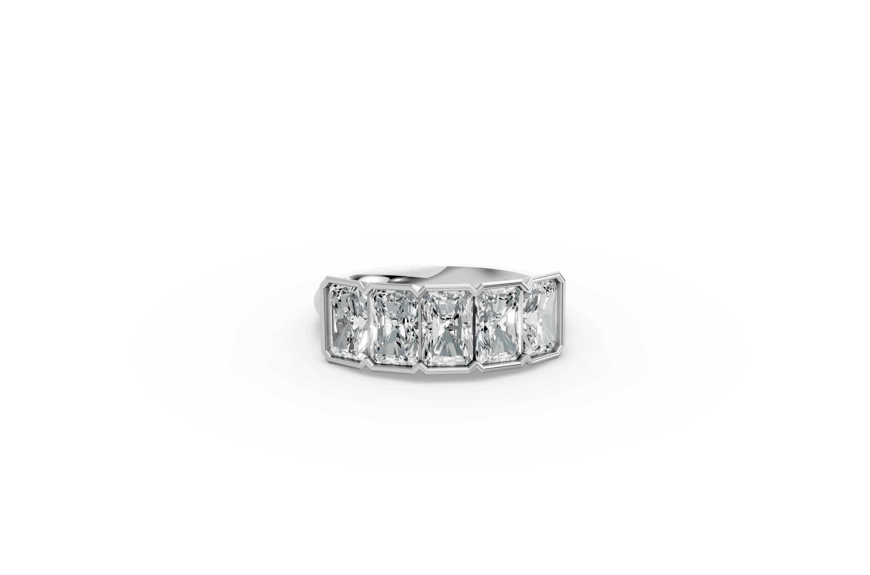 Radiant Shape Diamond Anniversary Band in Gold