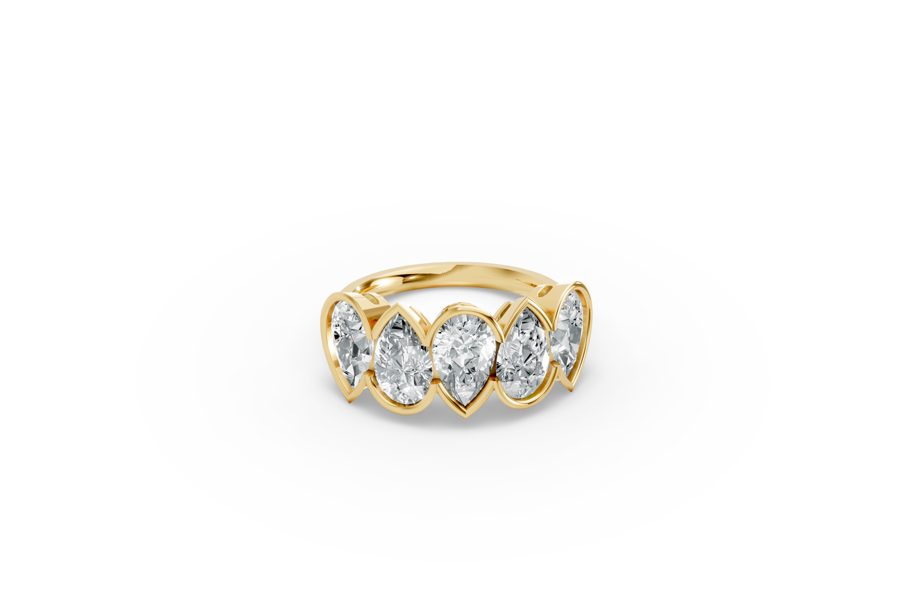 Pear Shape Diamond Anniversary Band in Gold