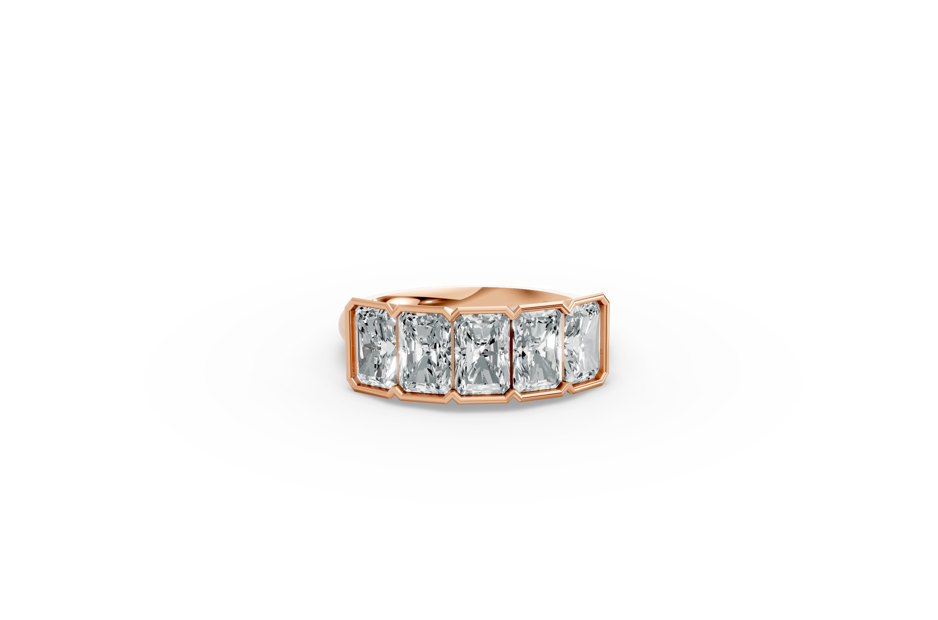 Radiant Shape Diamond Anniversary Band in Gold