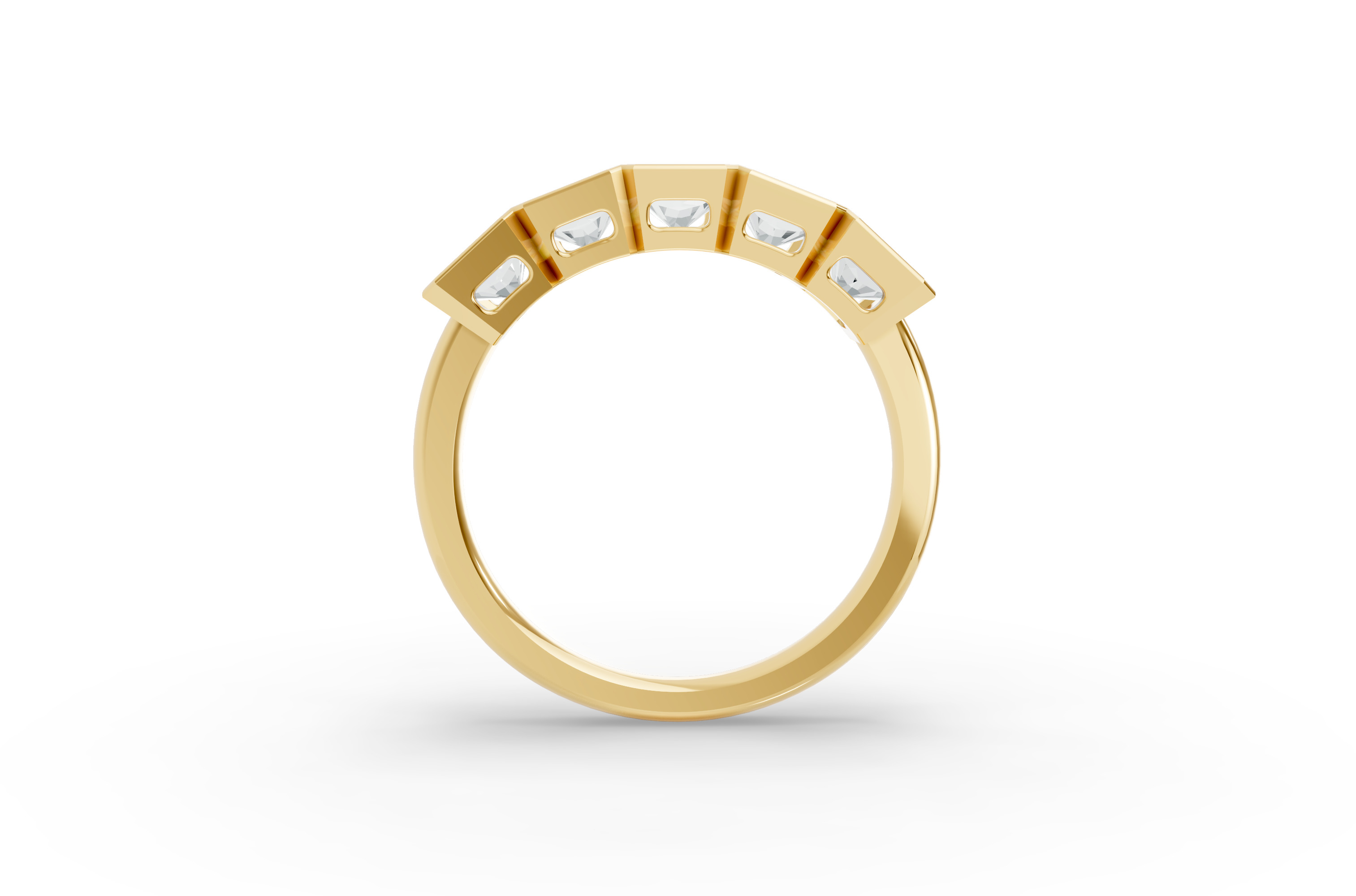 Radiant Shape Diamond Anniversary Band in Gold