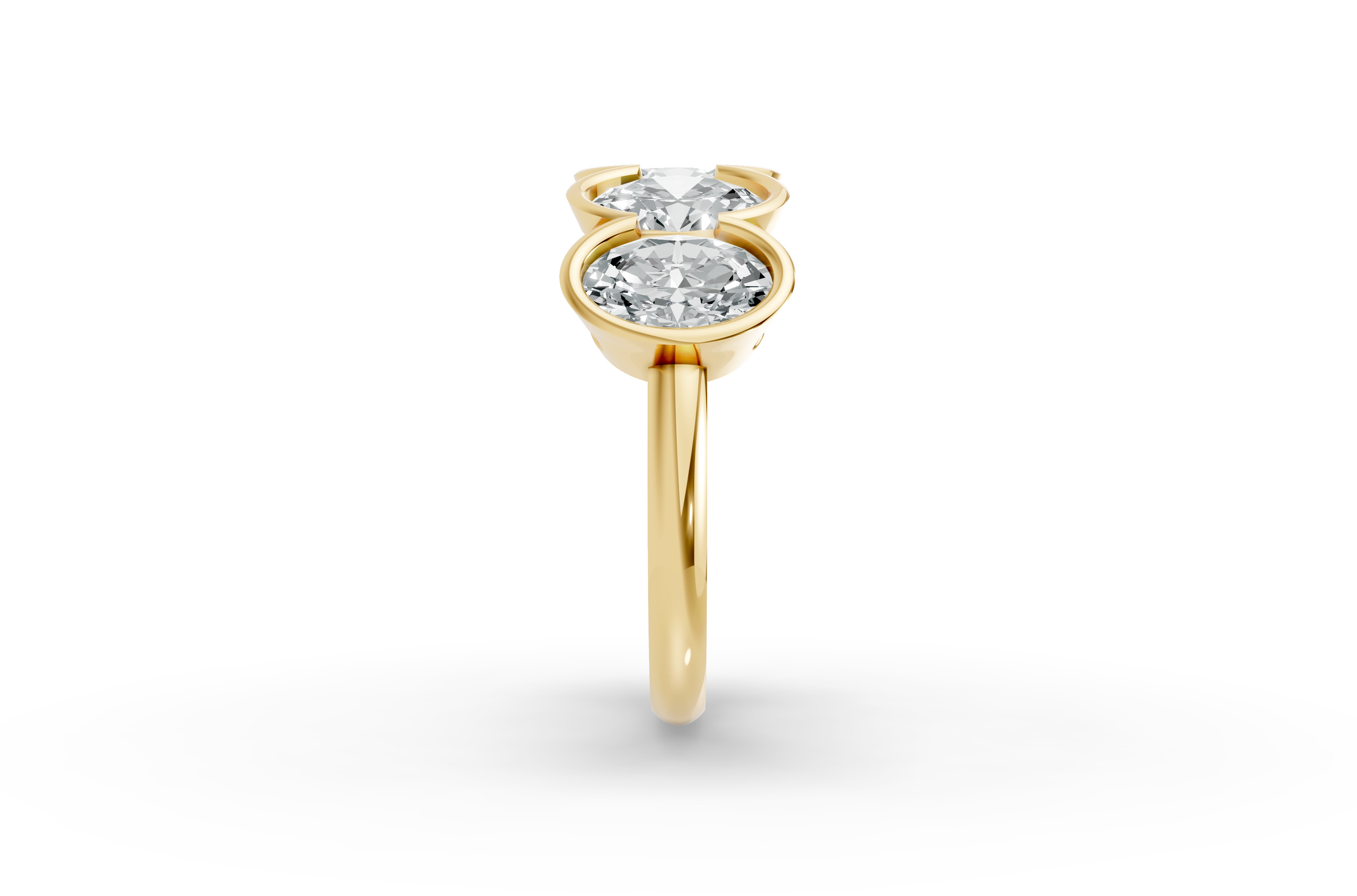 Oval Shape Diamond Anniversary Band in Gold