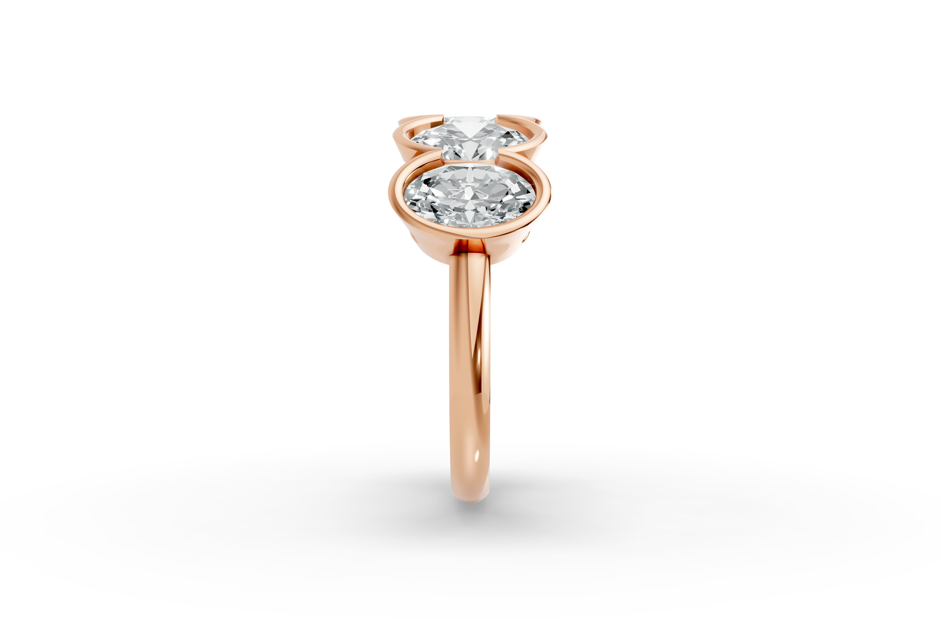 Oval Shape Diamond Anniversary Band in Gold