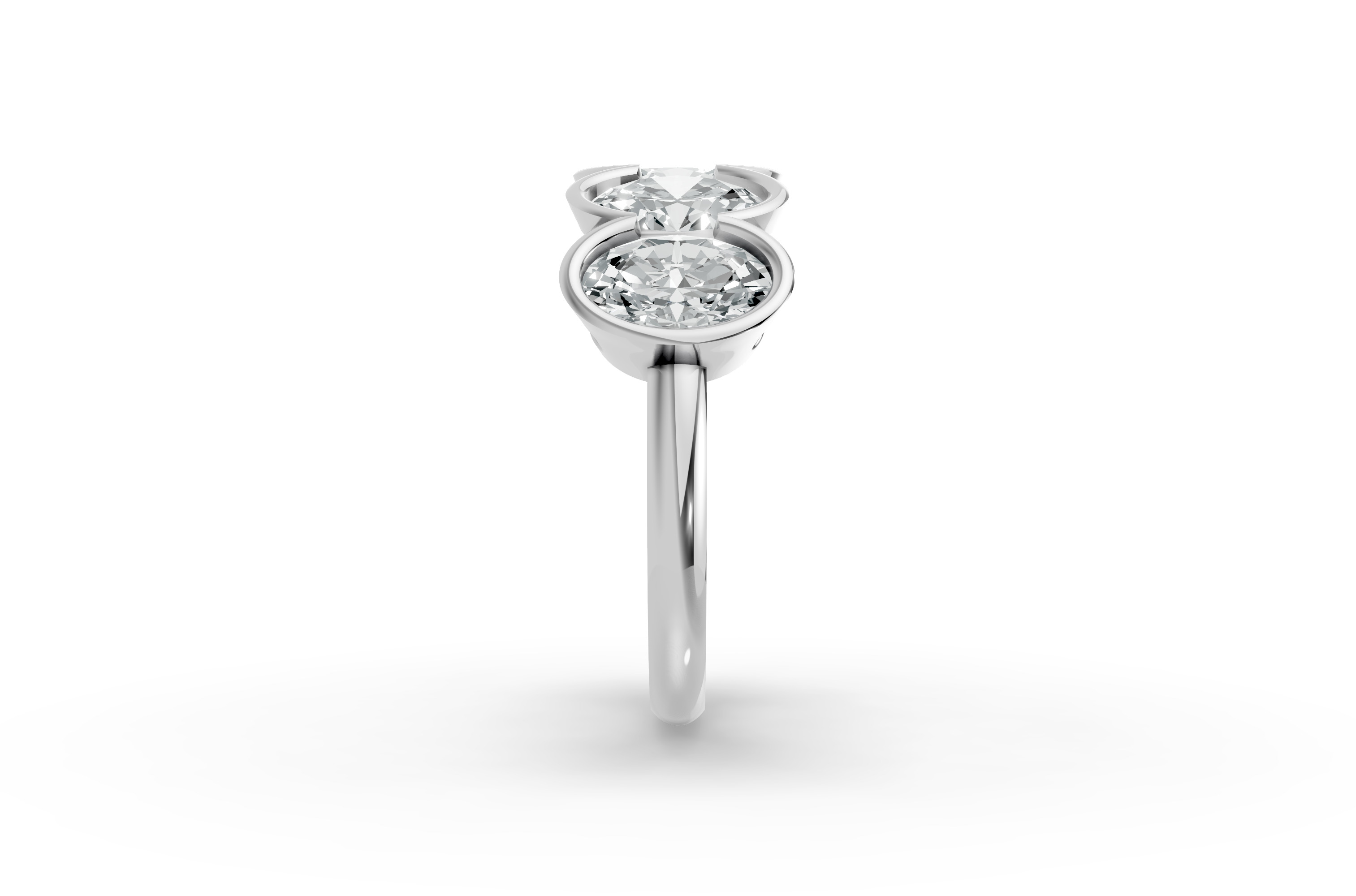 Oval Shape Diamond Anniversary Band in Gold