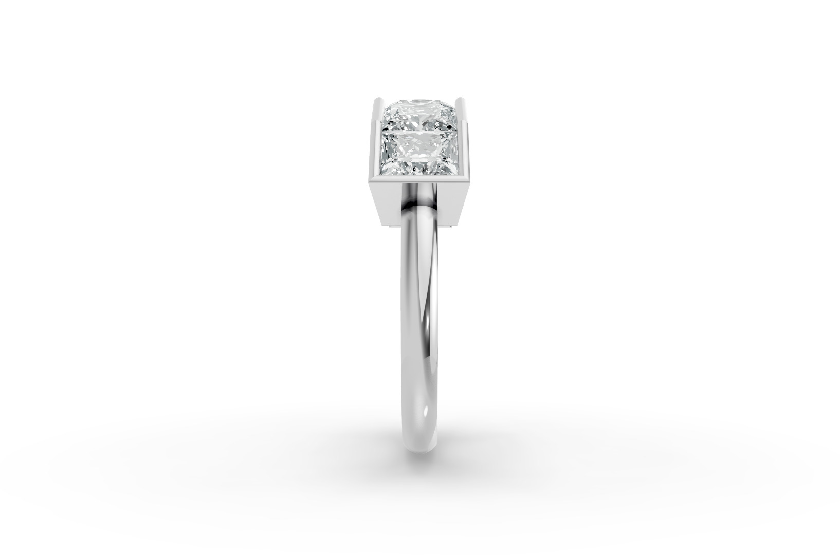 Princess Shape Diamond Anniversary Band in Gold
