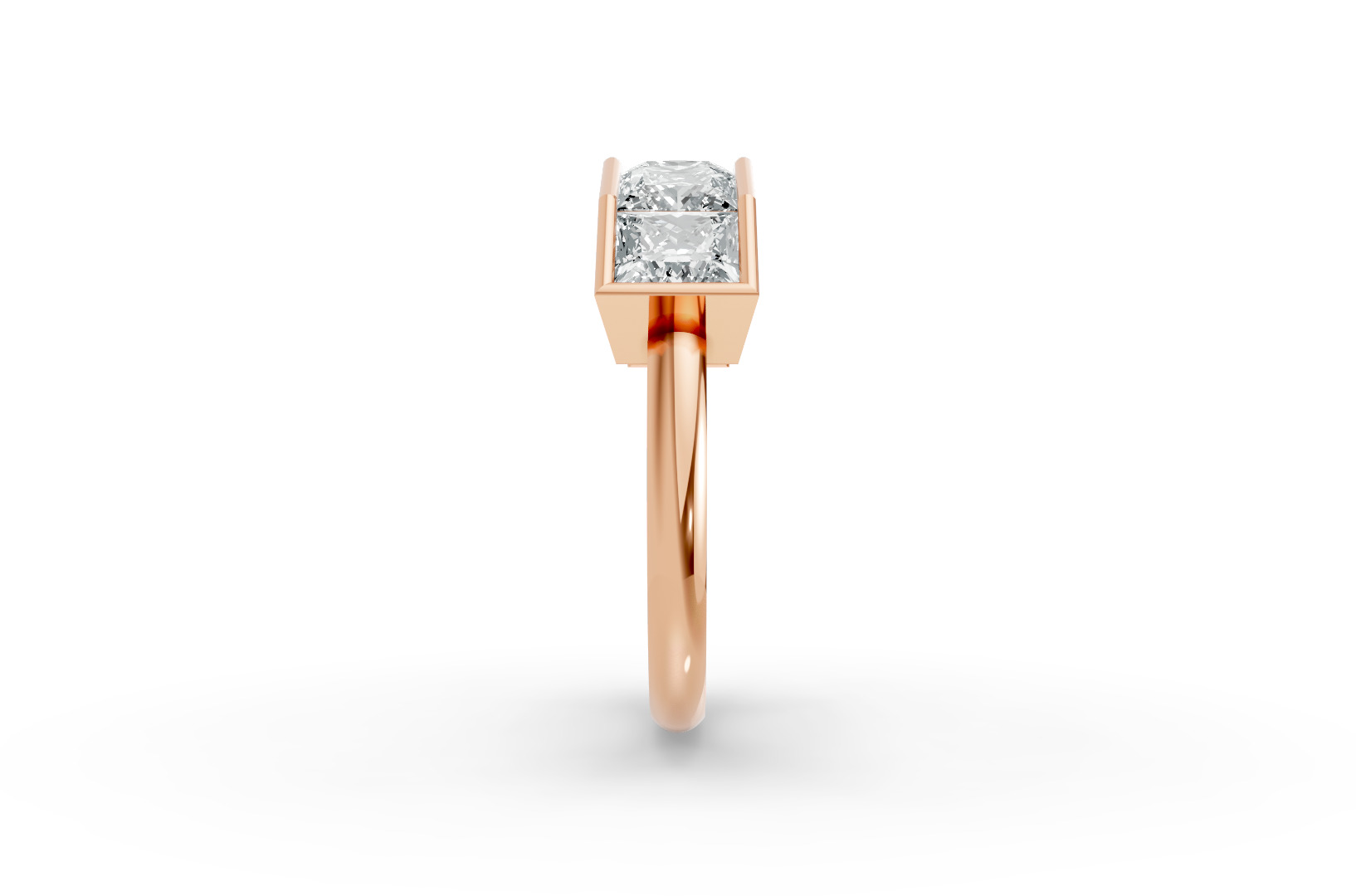 Princess Shape Diamond Anniversary Band in Gold