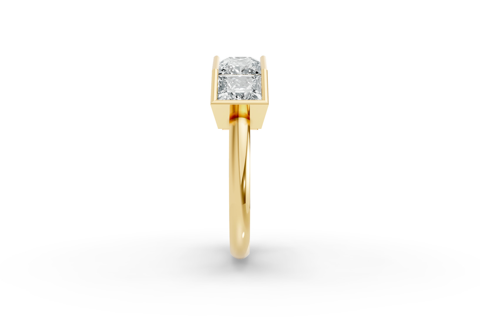 Princess Shape Diamond Anniversary Band in Gold
