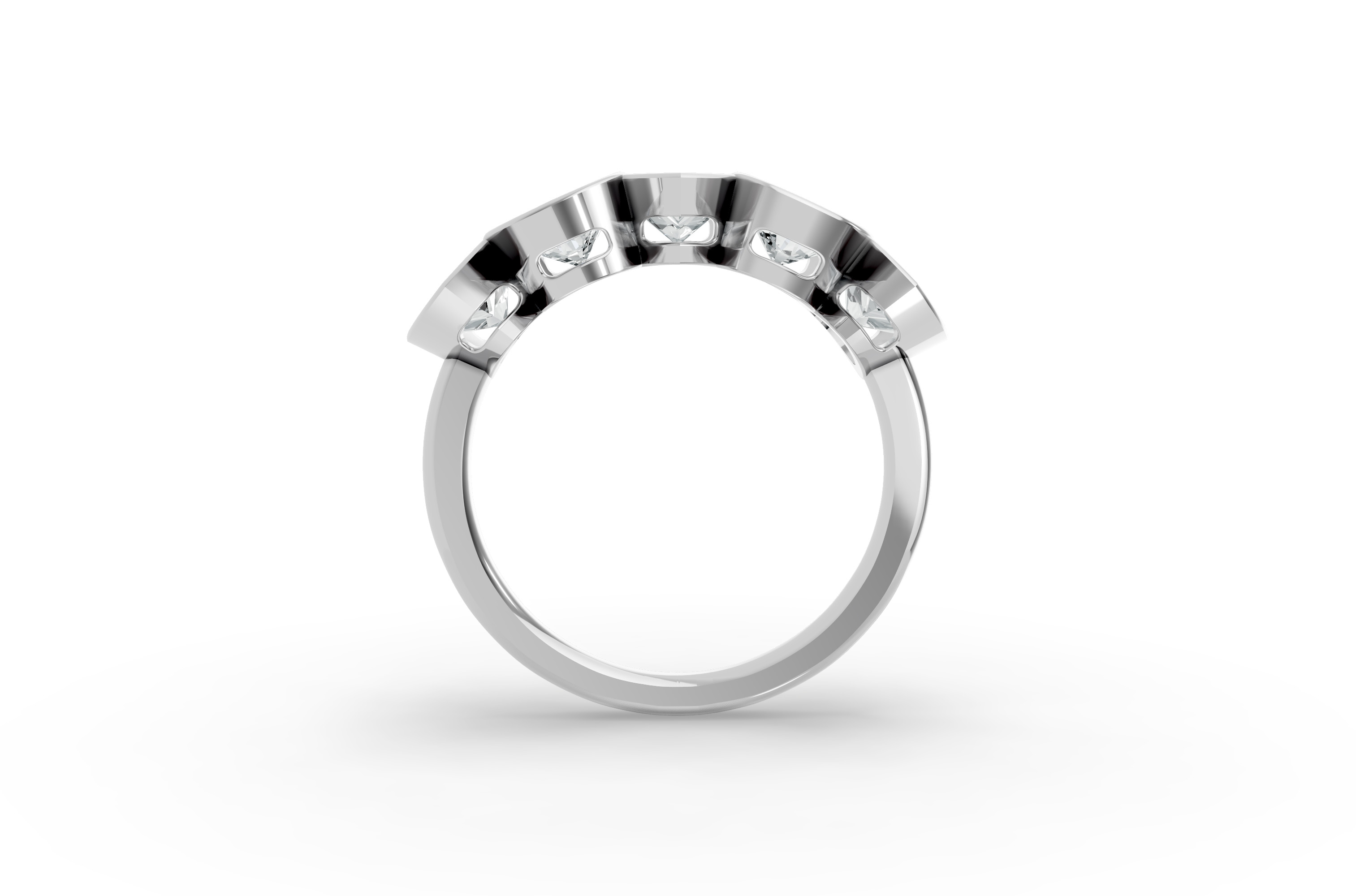 Pear Shape Diamond Anniversary Band in Gold