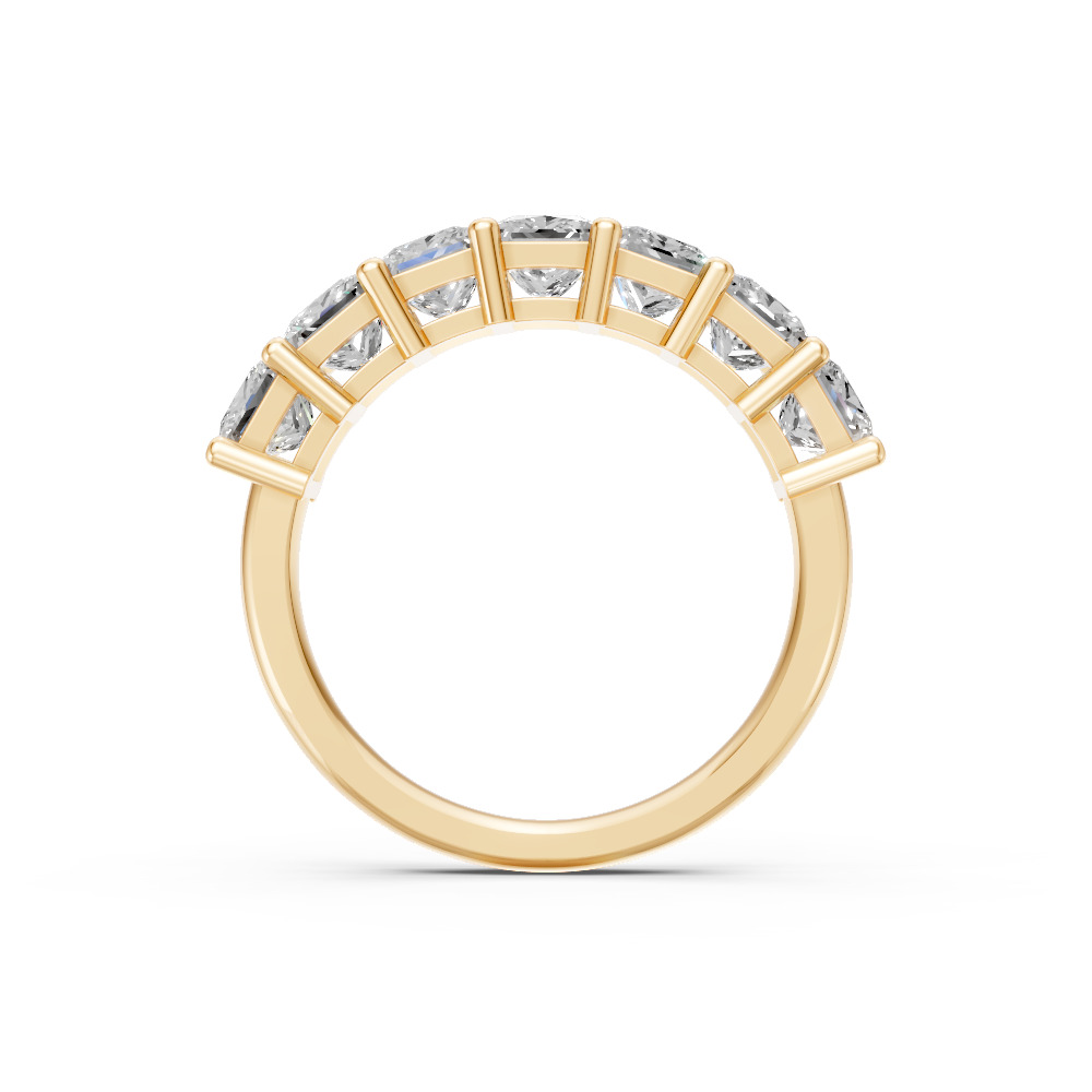 Princess Shape Diamond Anniversary Band in Gold