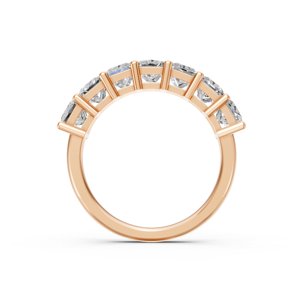 Princess Shape Diamond Anniversary Band in Gold