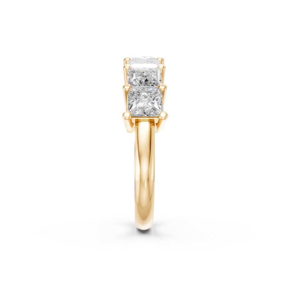 Princess Shape Diamond Anniversary Band in Gold