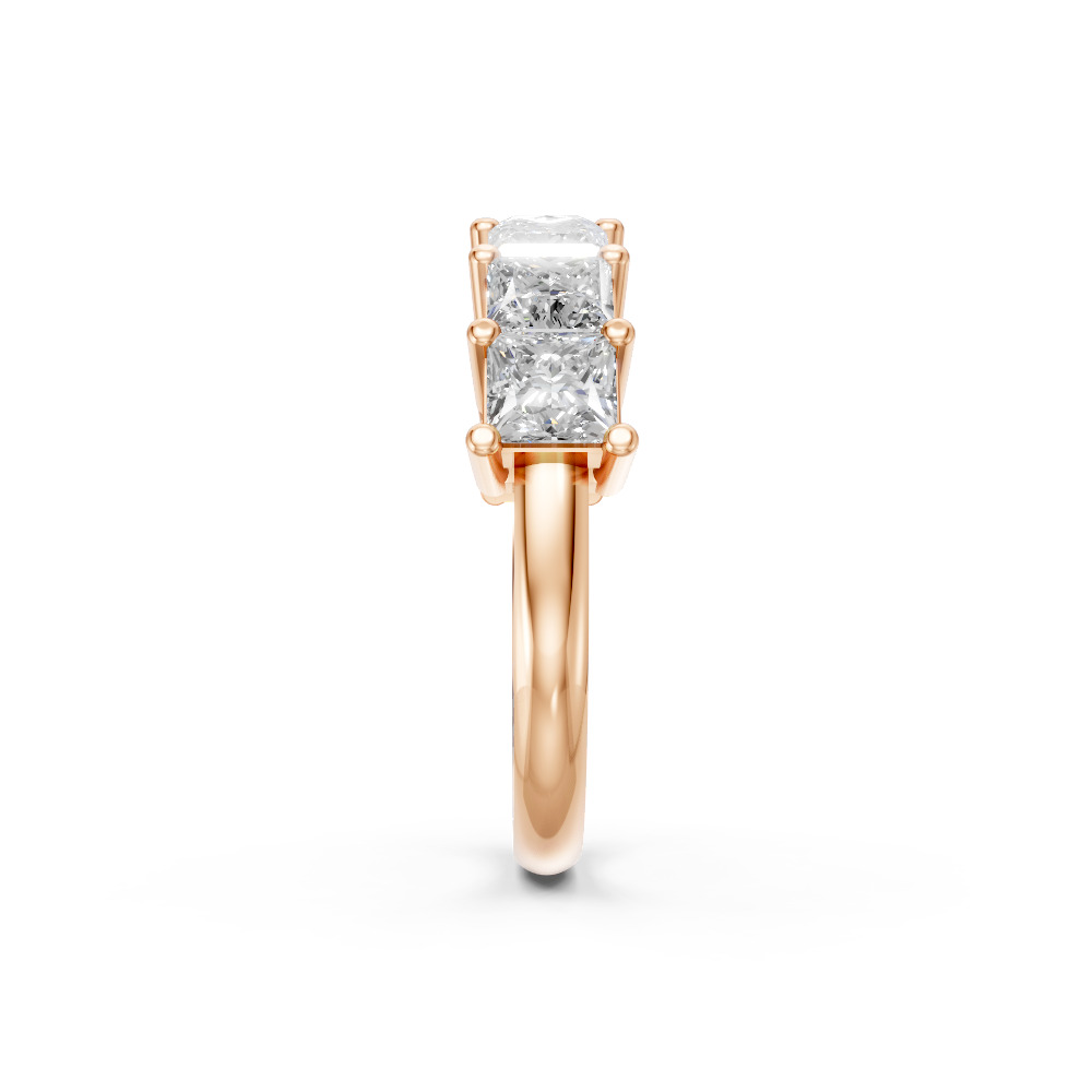 Princess Shape Diamond Anniversary Band in Gold