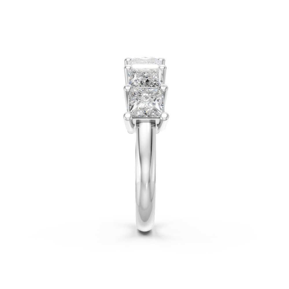 Princess Shape Diamond Anniversary Band in Gold
