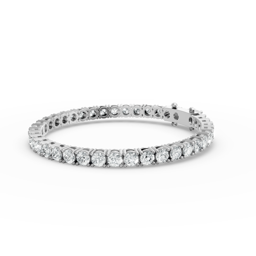 Round Shape Diamond Bracelets in Gold