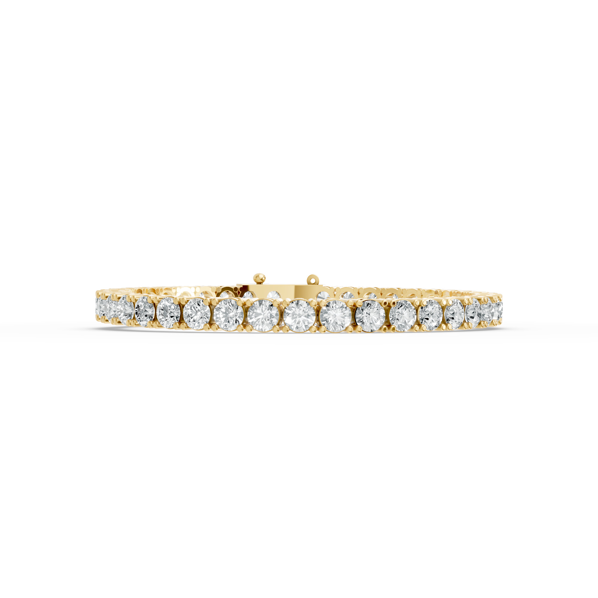 Round Shape Diamond Bracelets in Gold